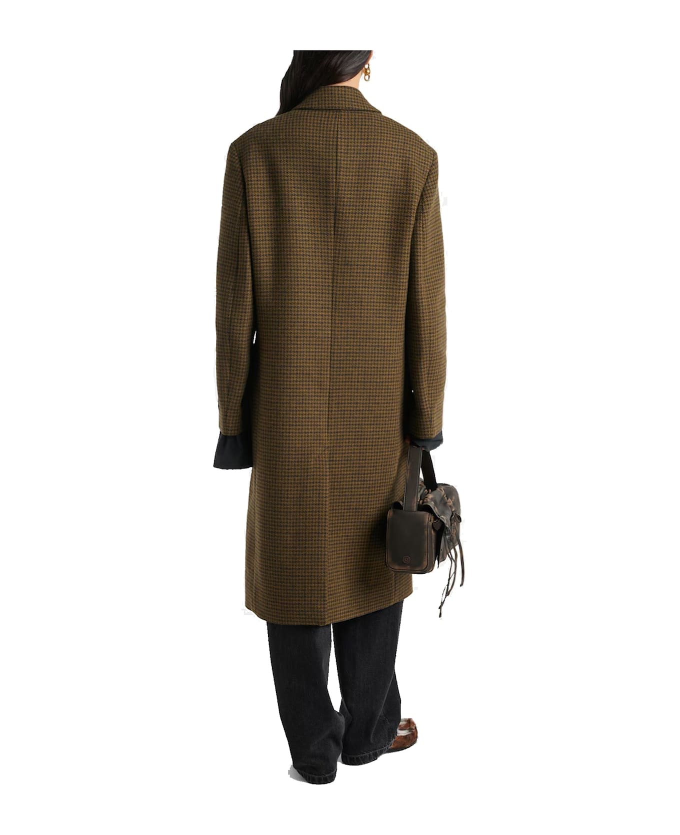 Acne Studios Checked Double-breasted Wool Blend Coat - Brown
