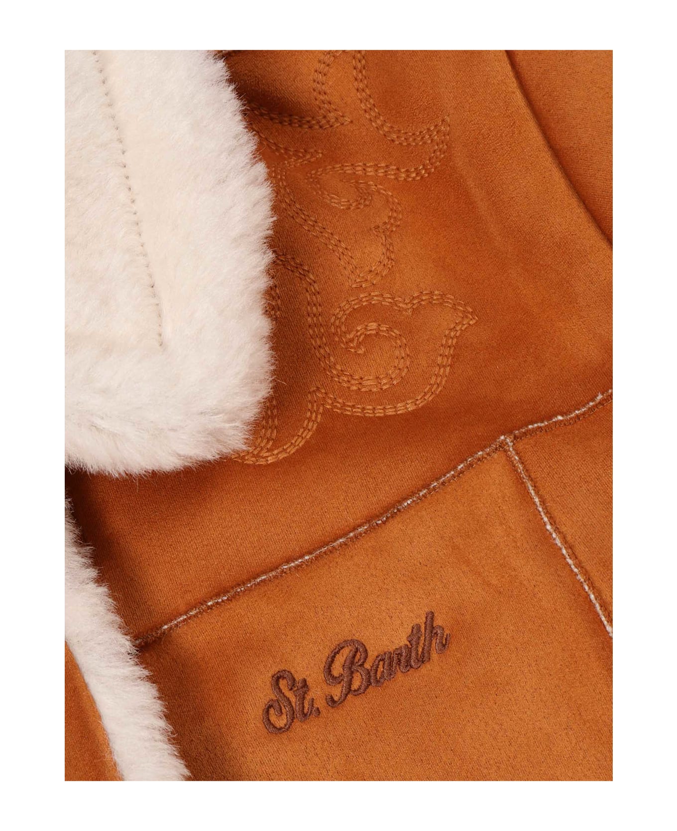 MC2 Saint Barth Lorayne Jr Shearling-tex Embroidery 19 - BROWN
