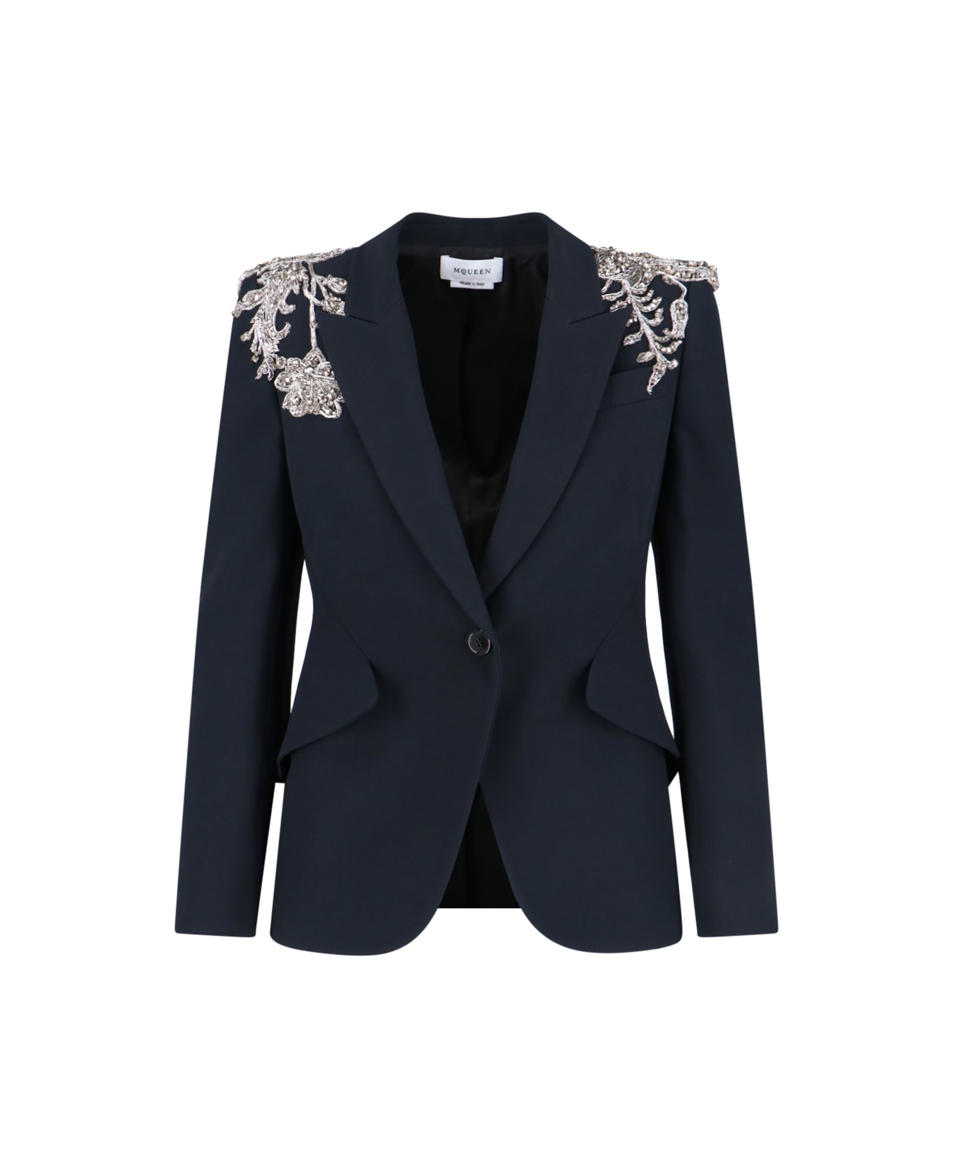 Alexander McQueen Single-breasted Blazer With Decorations - Black  