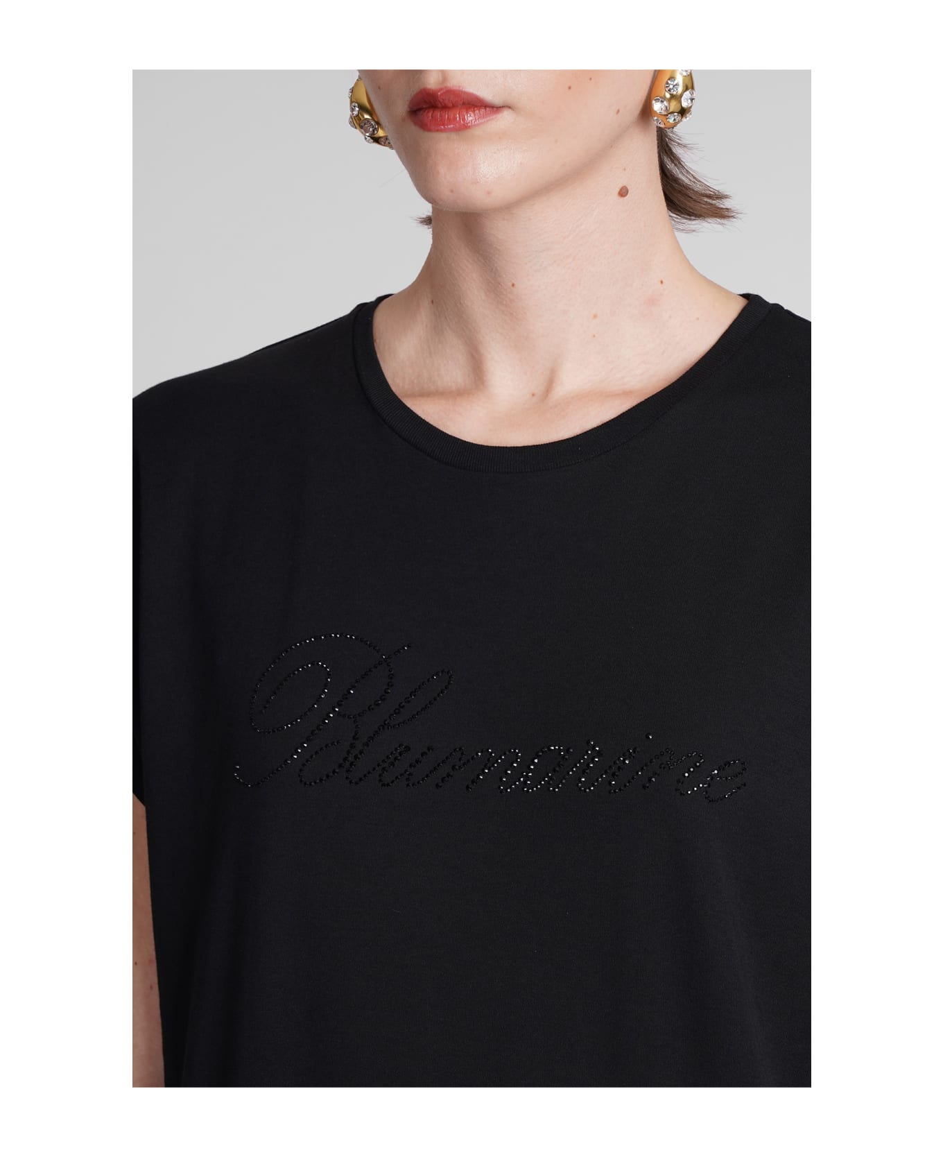 Blumarine T-shirt In Black Cotton - black Tシャツ