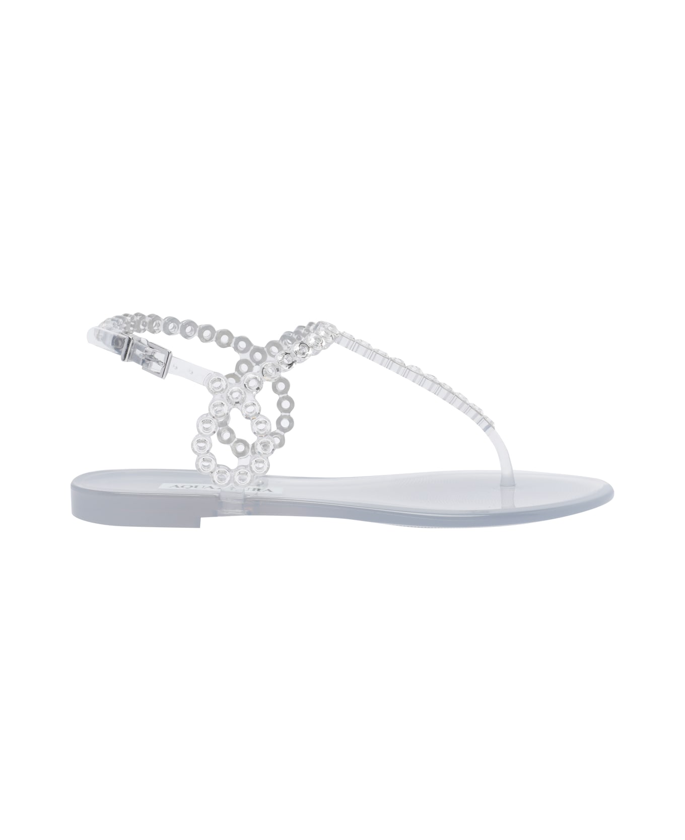 Aquazzura Almost Bare Crystal Jelly Sandals - Transparent