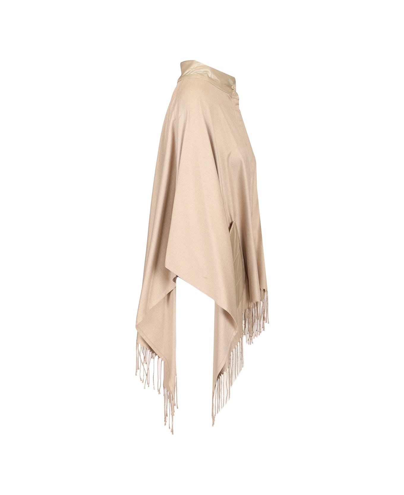 Herno Silk Matting Cape - Beige