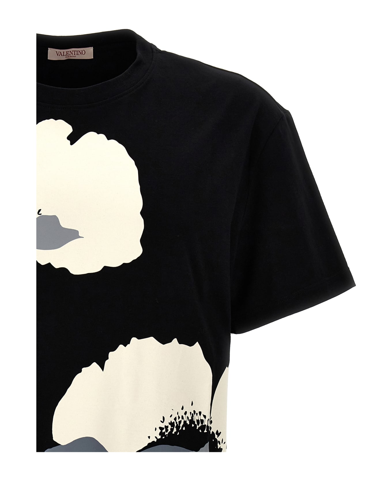 Valentino Vlogo Garavani 'flower Portrait' T-shirt - Black  