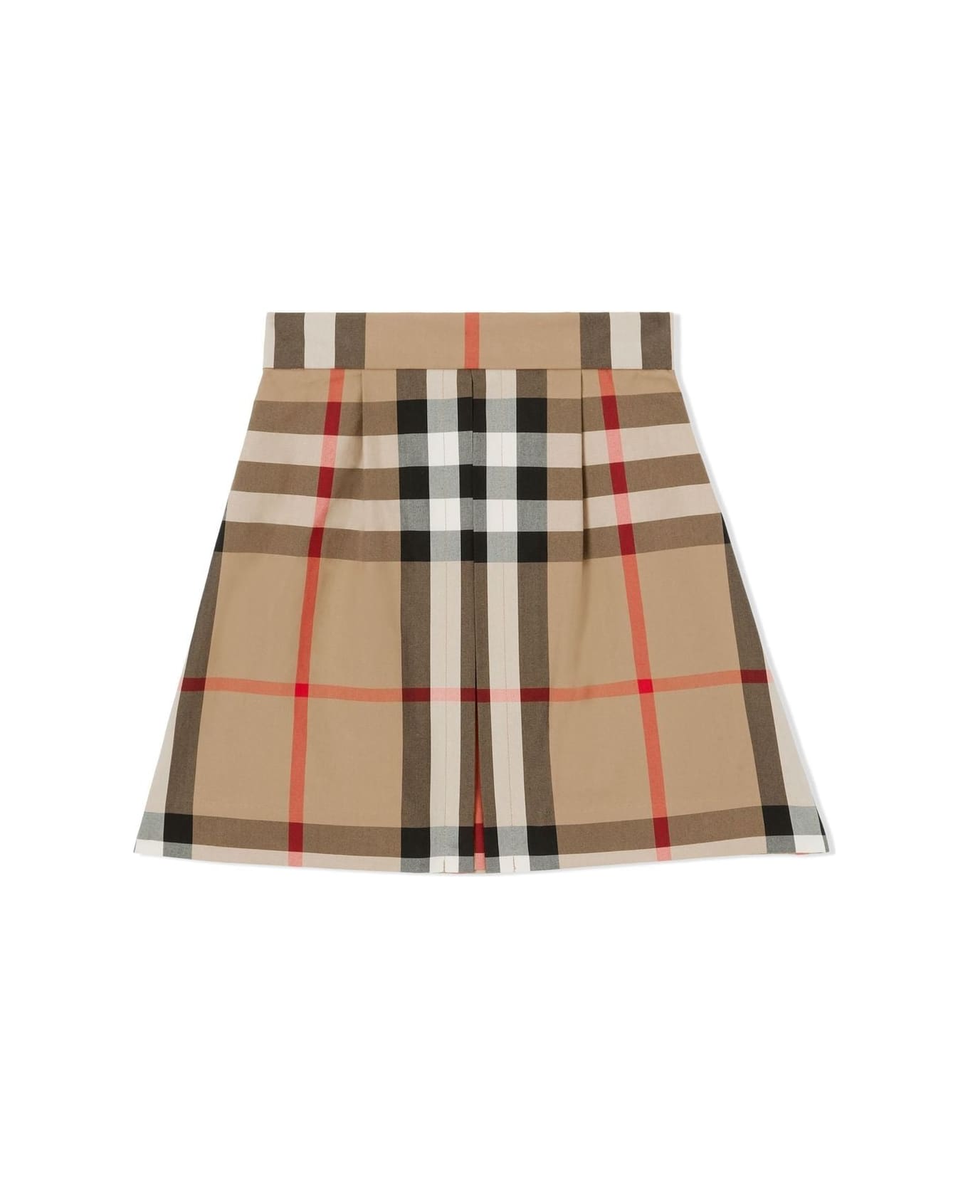Burberry Anjelica Checked Skirt - Archive Beige Ip Chk
