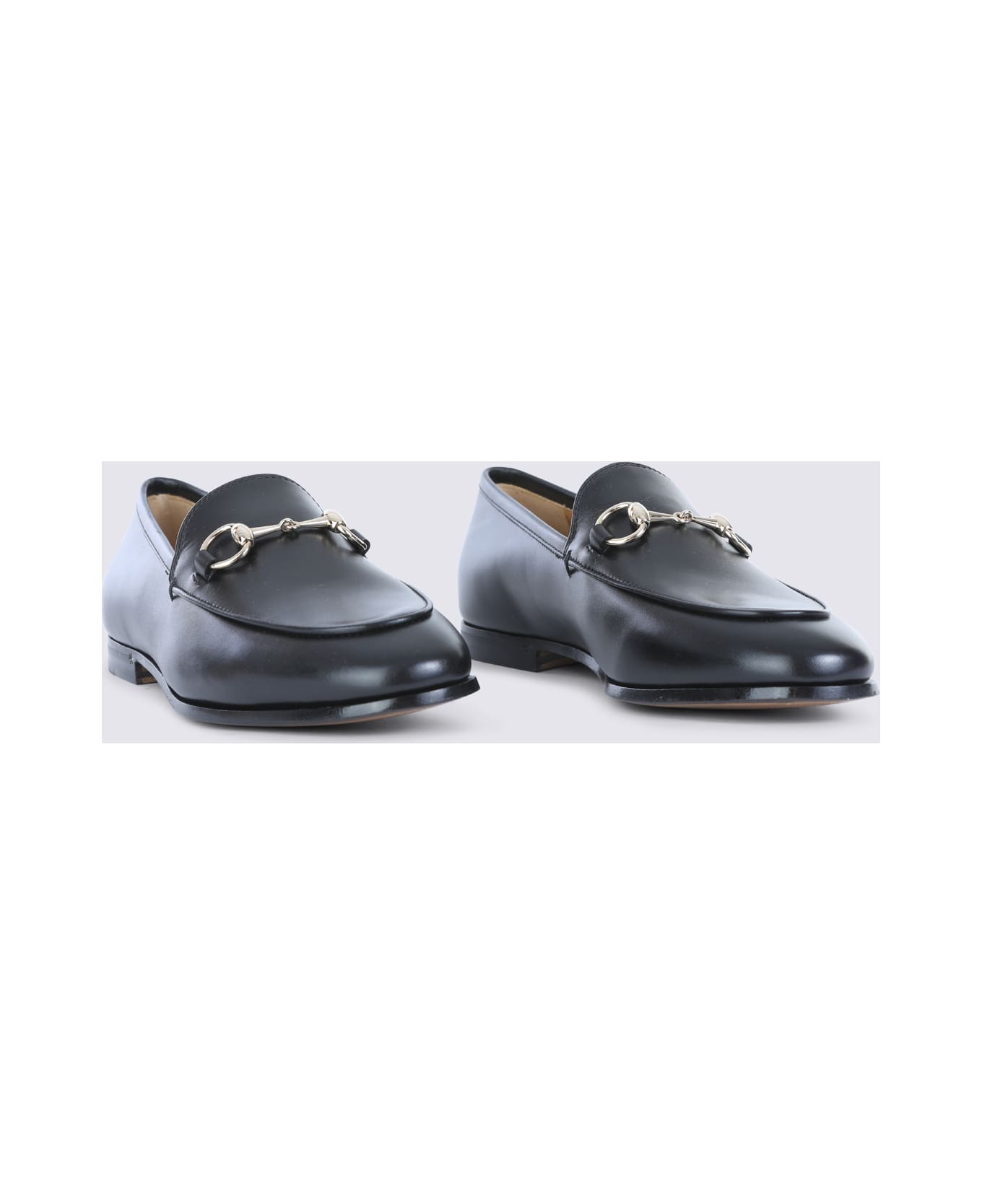 Gucci Black Leather Loafers - Black