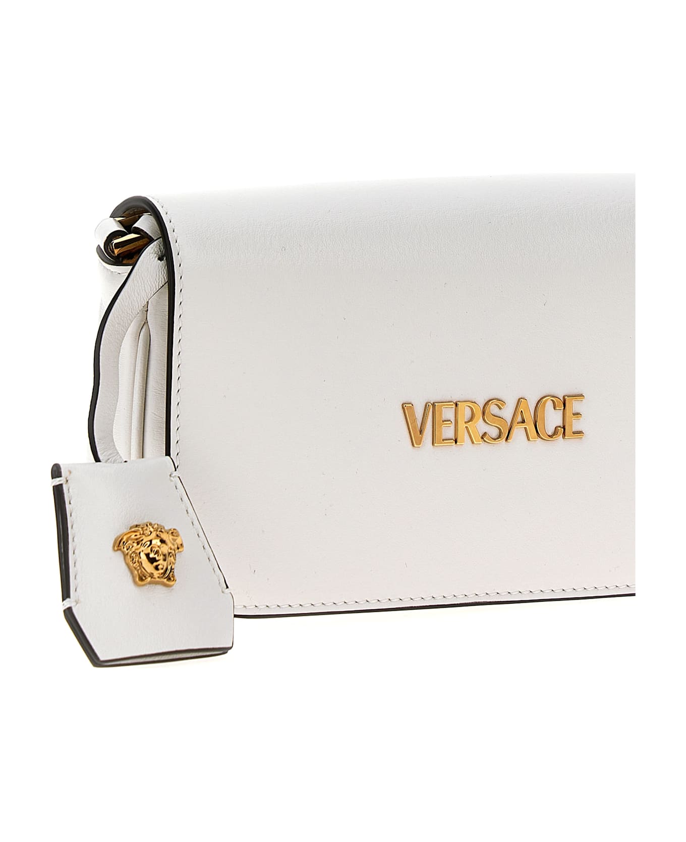 Versace 
mini Versace Tag
 Crossbody Bag - White
