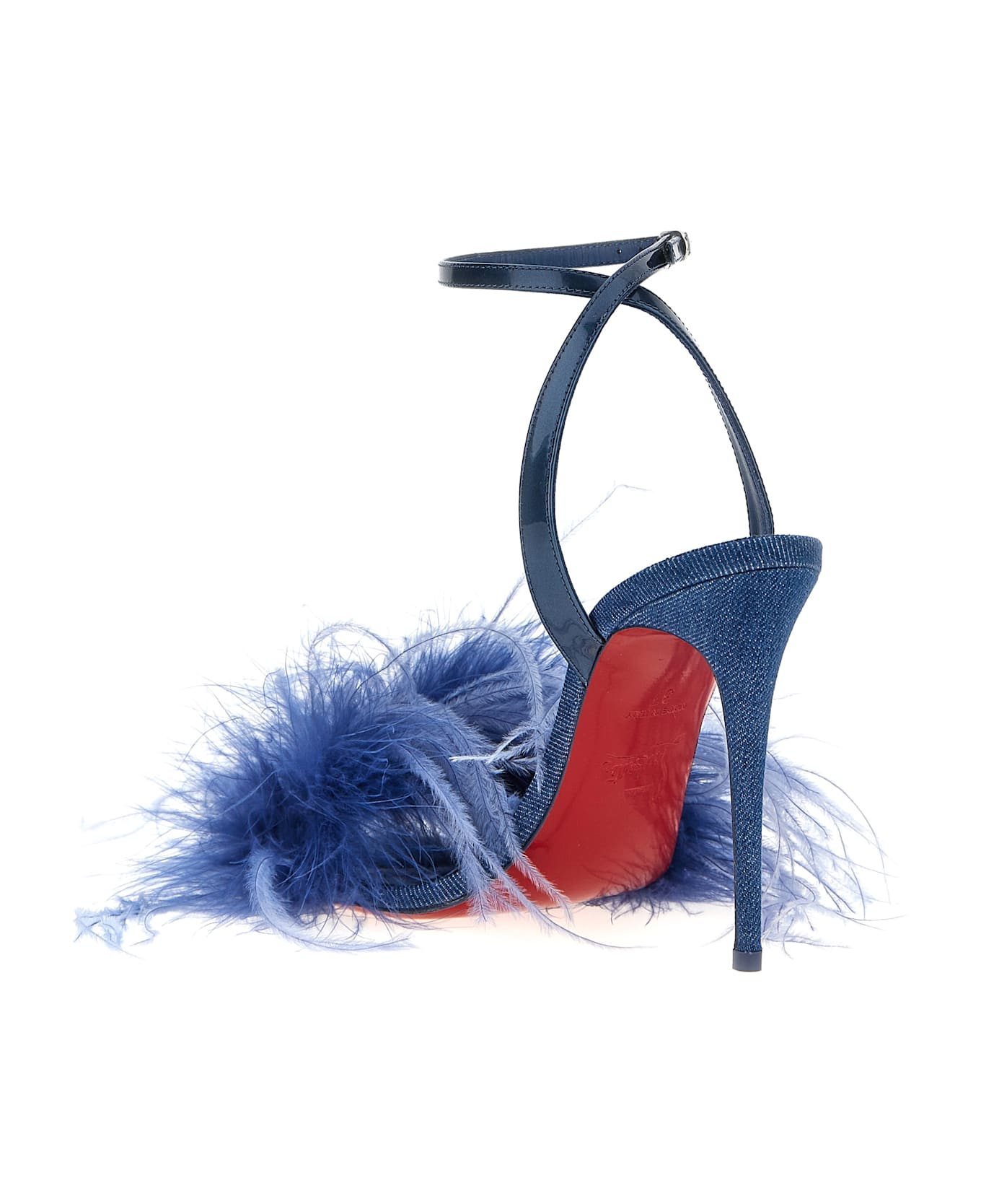 Christian Louboutin 'loubipoupi' Sandals - Denim/lin Denim