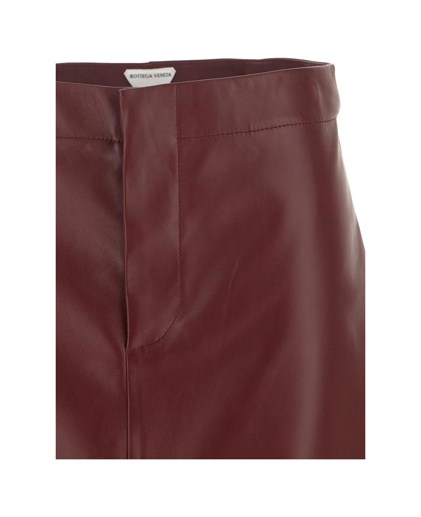 Bottega Veneta Leather Skirt - Red