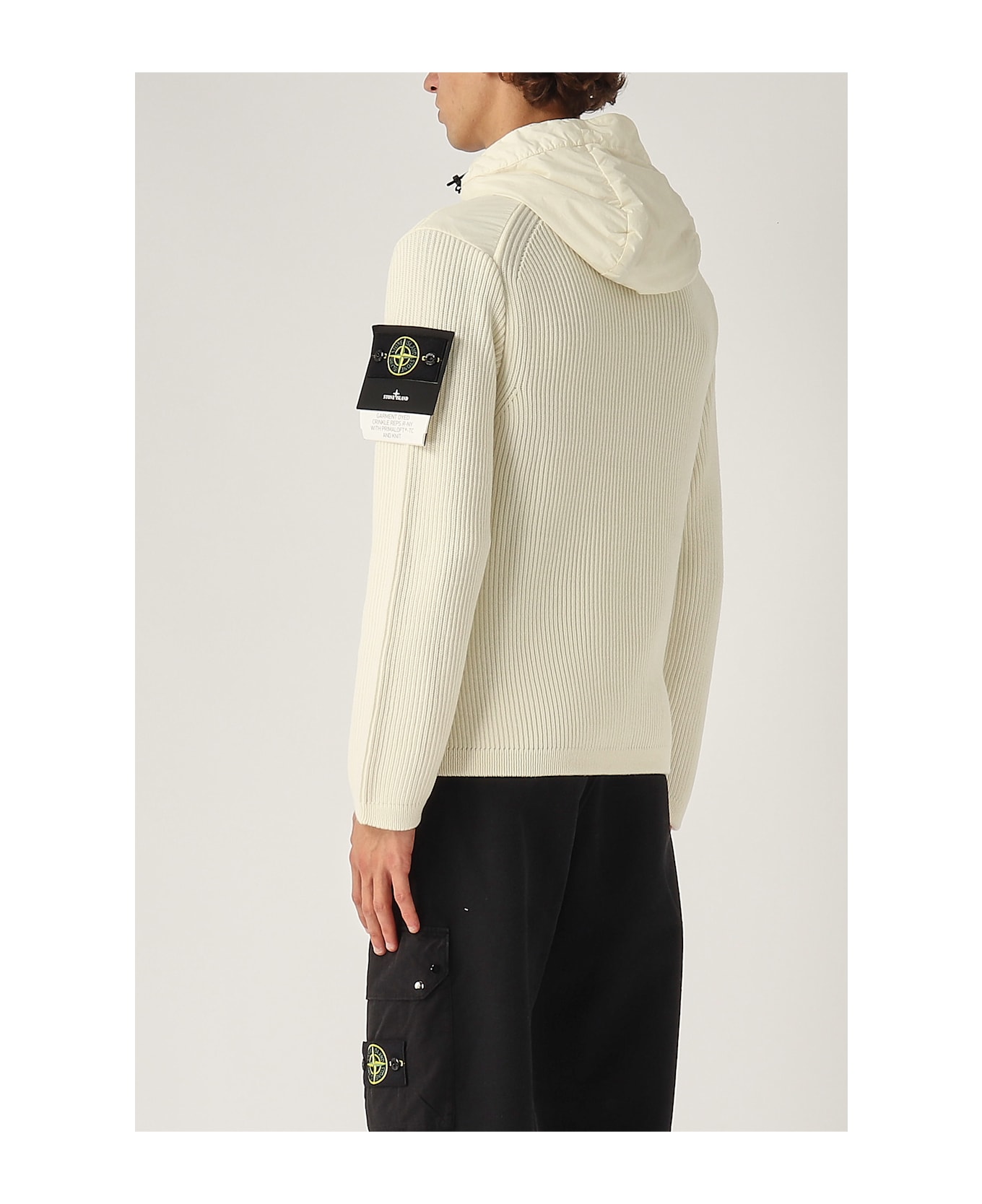 Stone Island Giubbotto Parti In Maglia Jacket - NATURAL