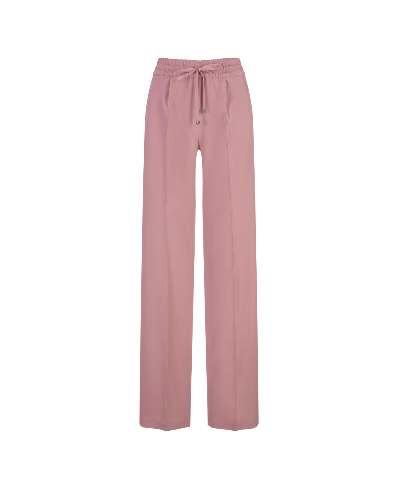 Kiton Pink Silk Blend Drawstring Trousers - Pink