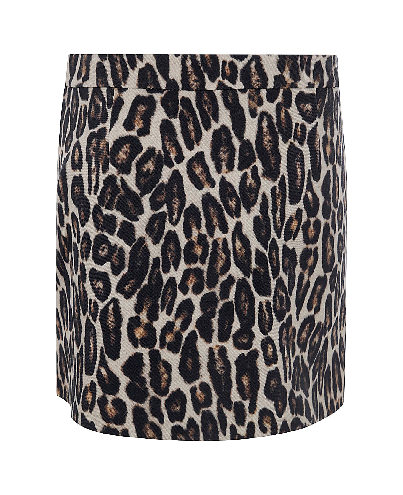 Theory Classic Leopard Print Mini Skirt - E Beige Multi