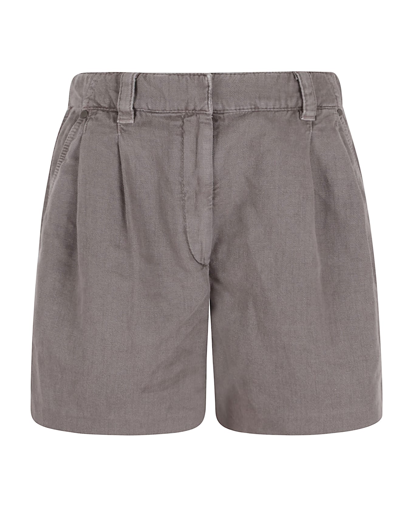 Brunello Cucinelli Linen Cotton Shorts - Cacao