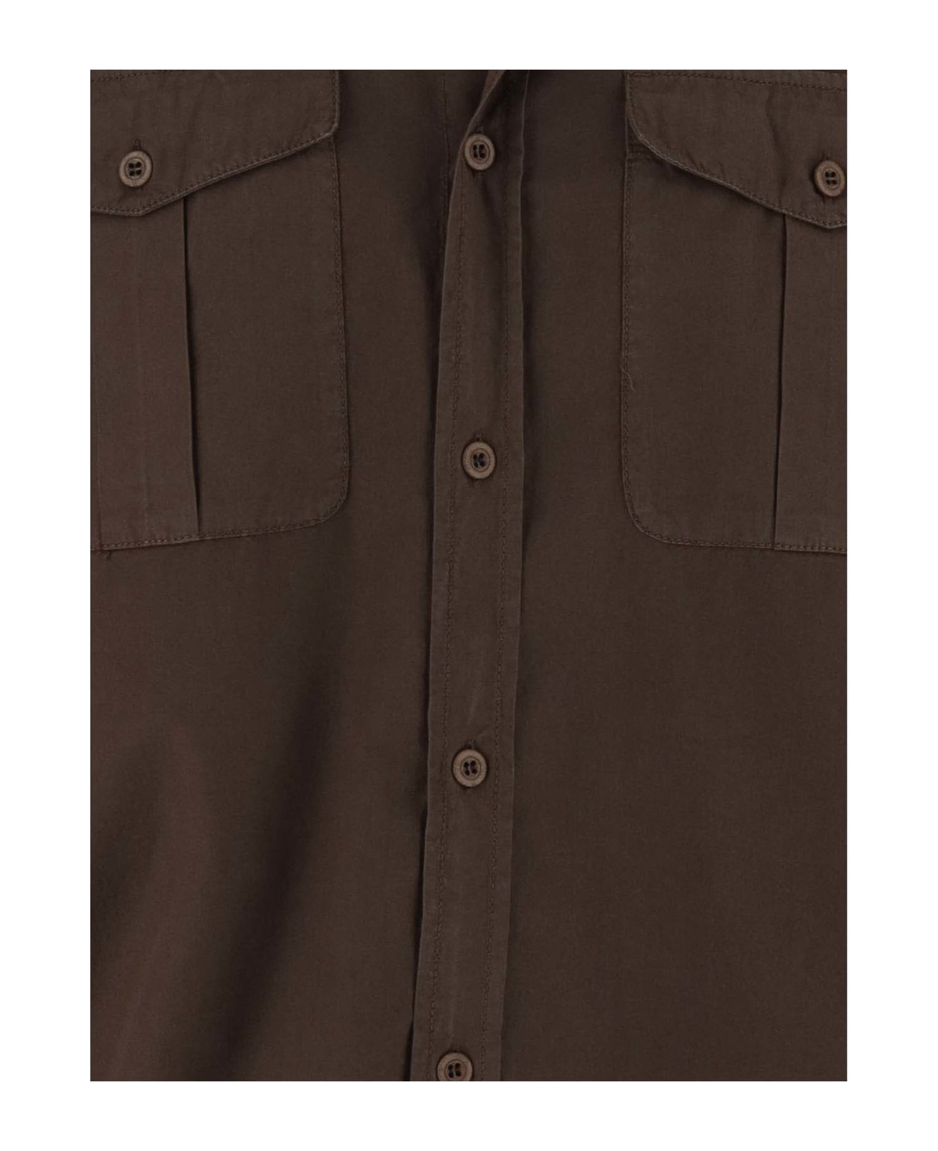 Emporio Armani Cotton Shirt - Brown