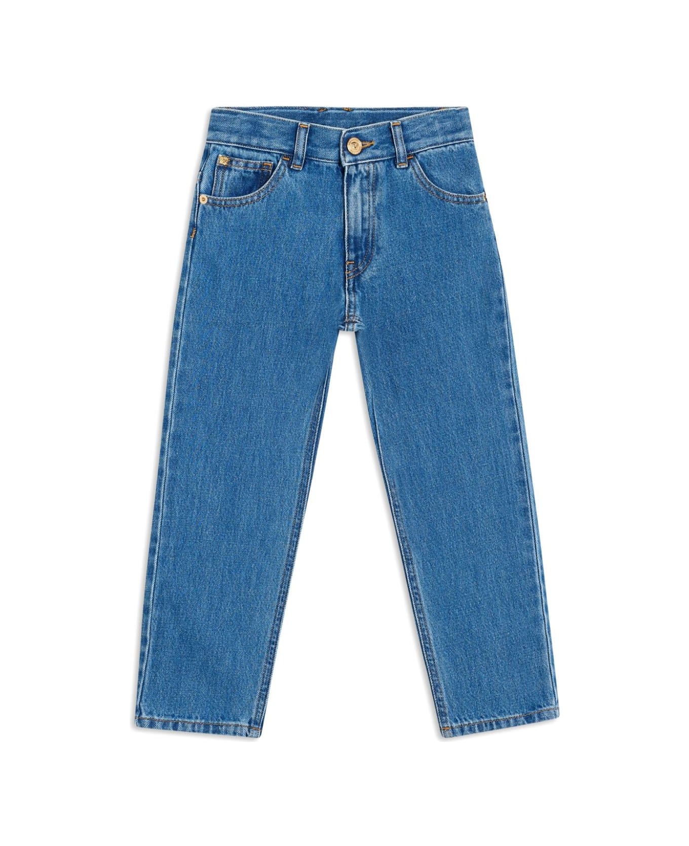 Versace Blue Denim Trousers Boy - Denim