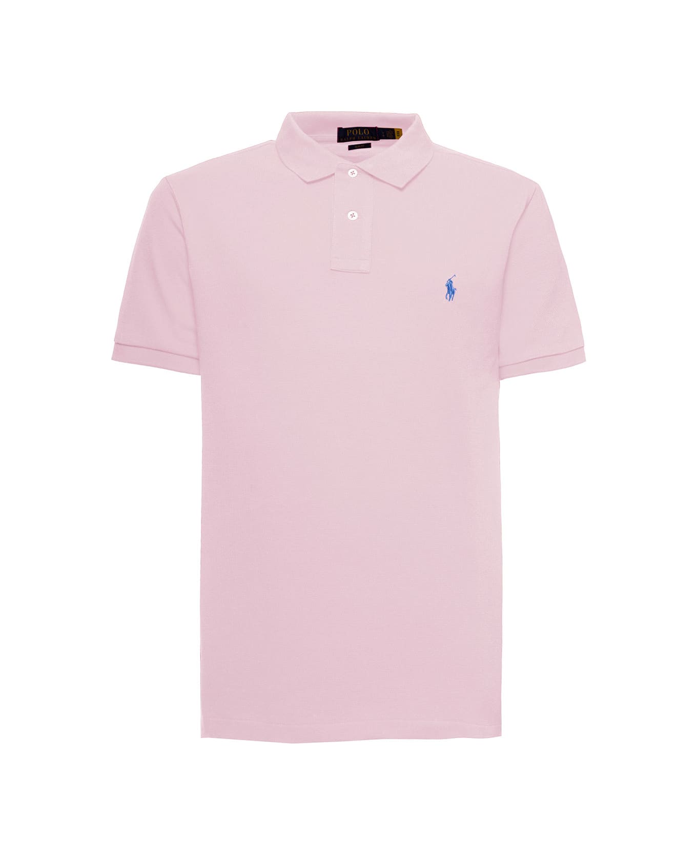 Polo Ralph Lauren Pink Polo Shirt With Logo Embroidery In Cotton Piquet Man - Pink