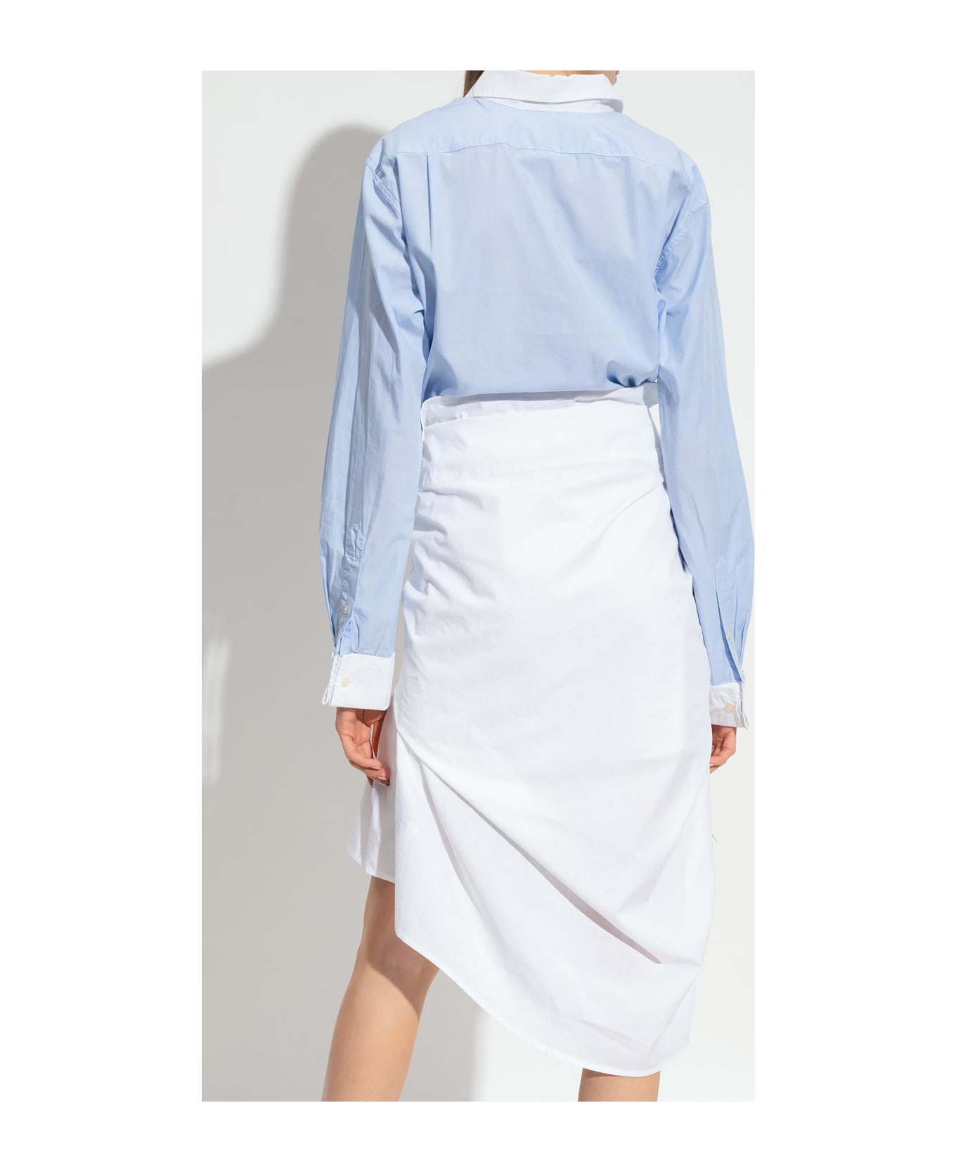 R13 Shirt Dress - BLUE/WHITE