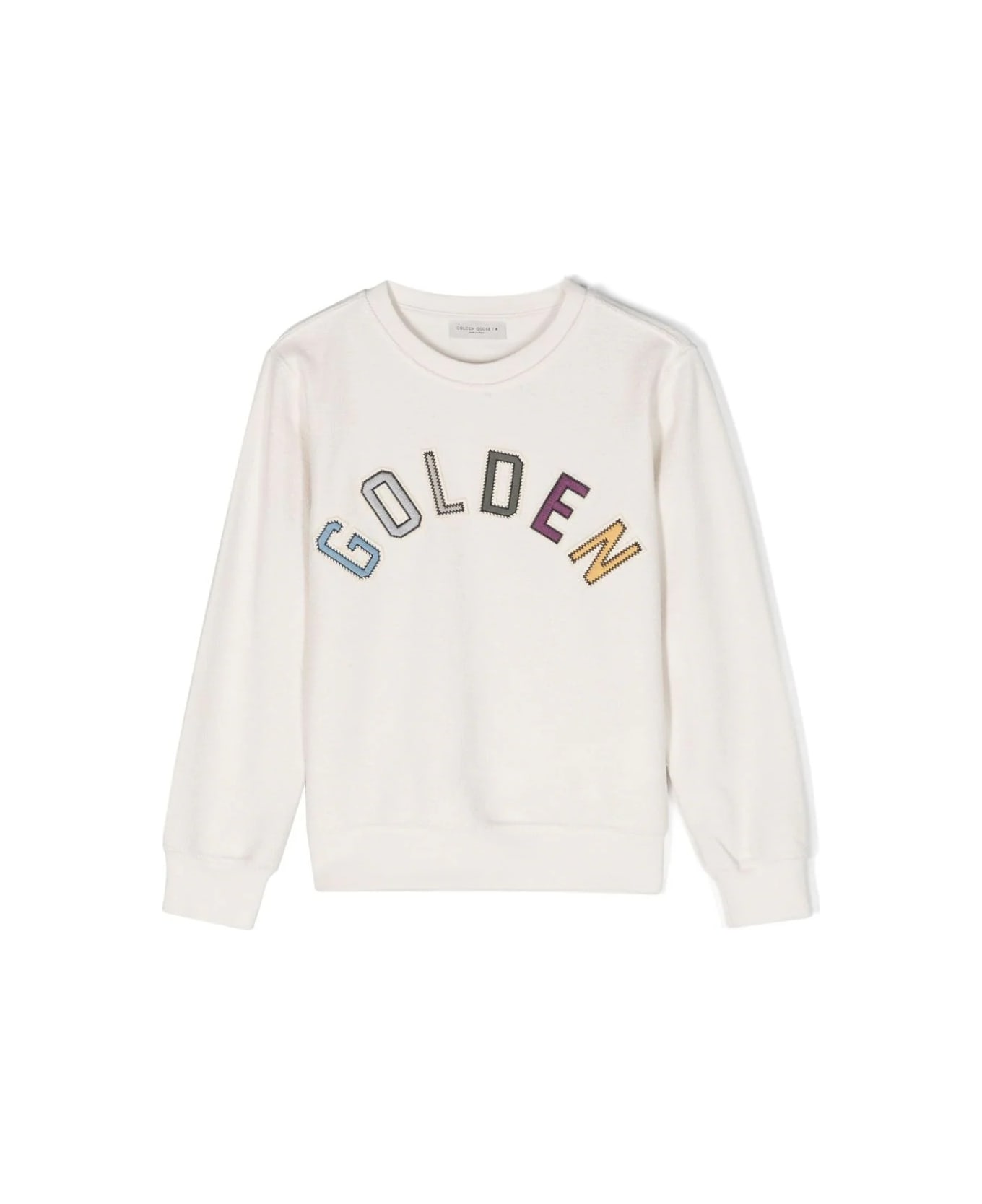 Golden Goose Sweatshirt With Application - White