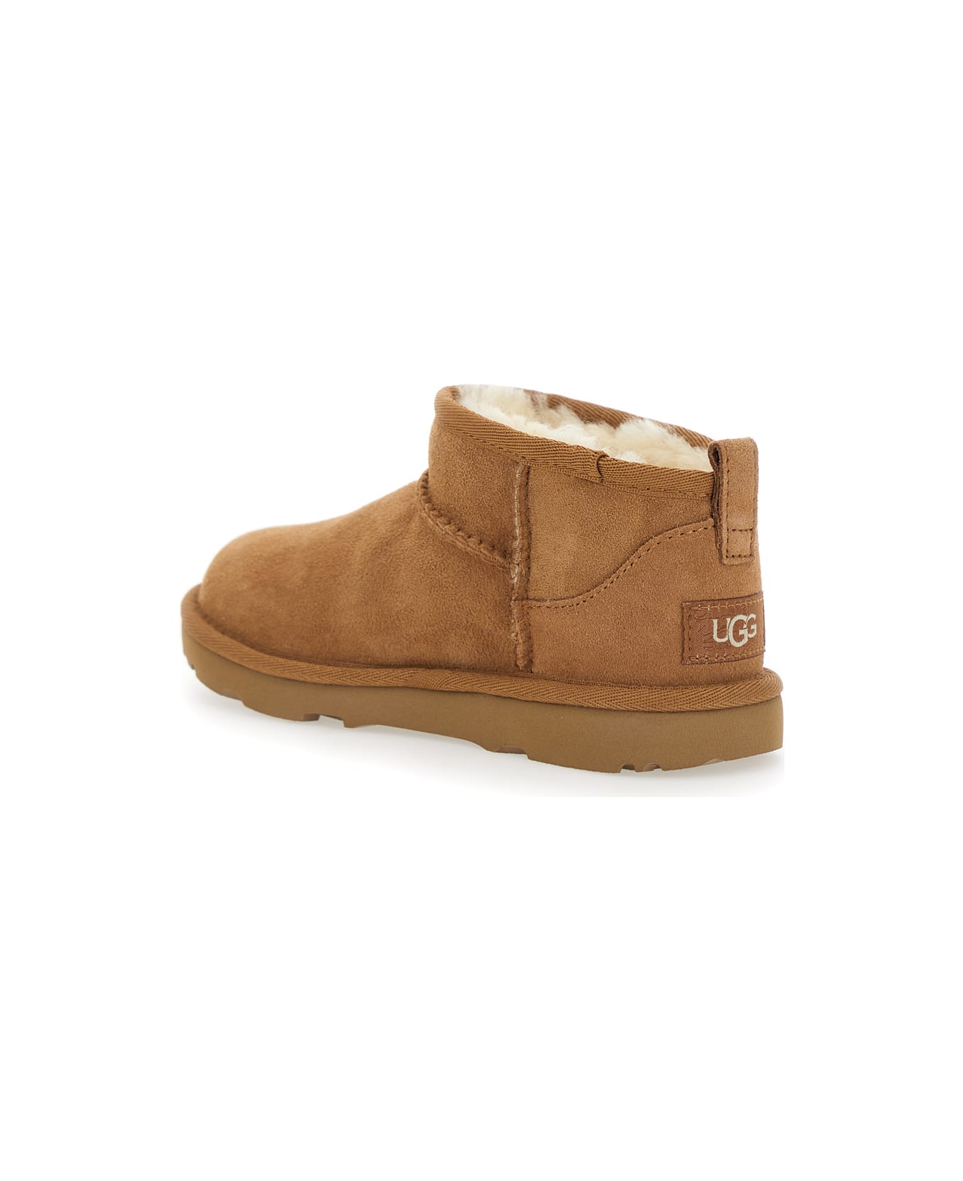 UGG Brown Ultra Mini Ugg Ankle Boots In Suede Baby Girl - Brown