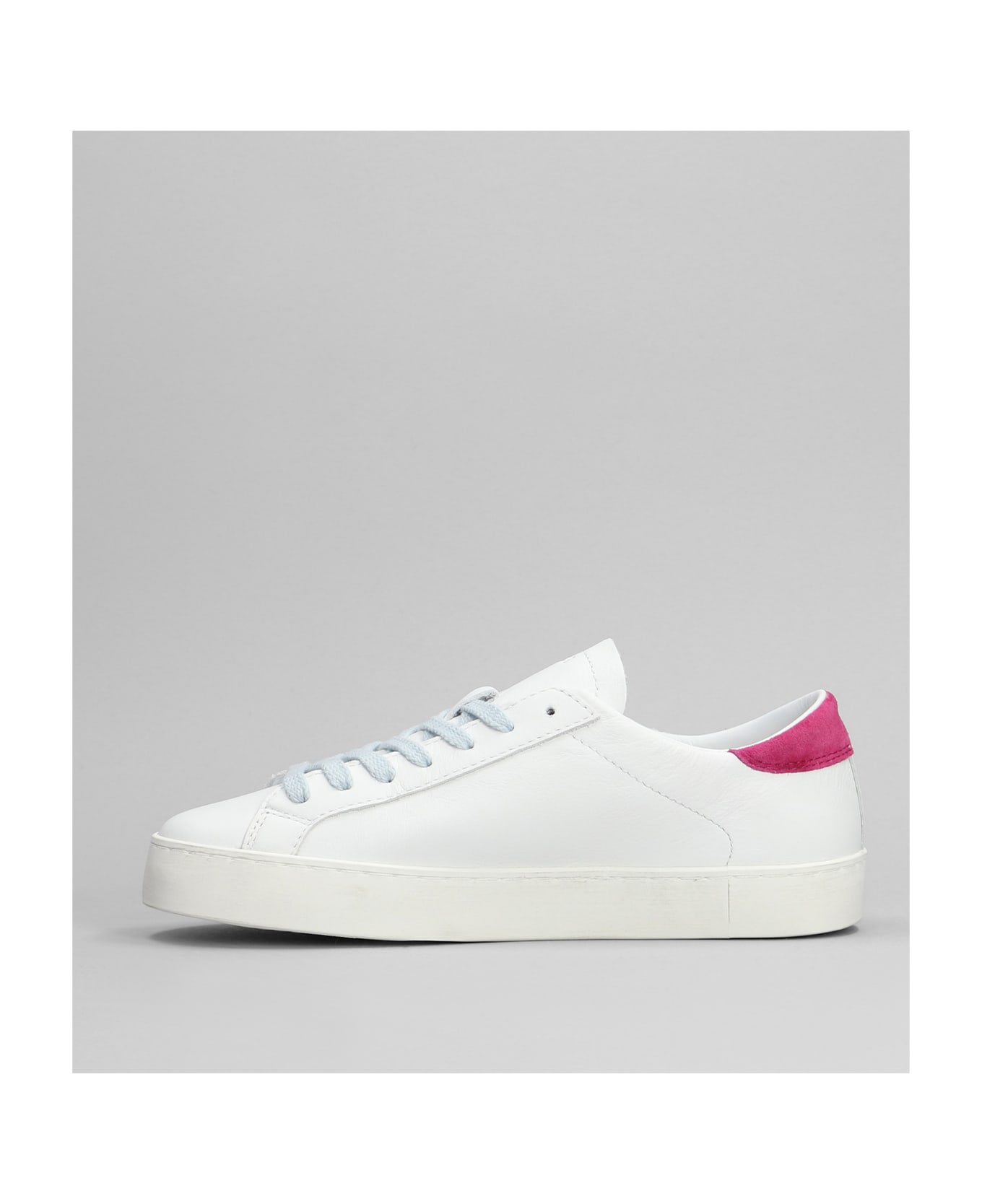 D.A.T.E. Hill Low Sneakers In White Leather - white