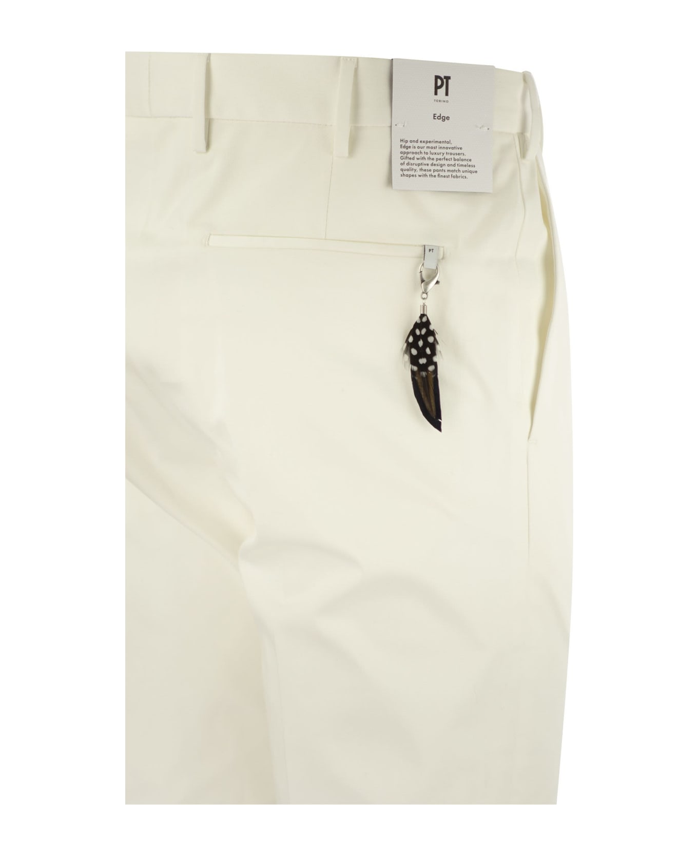 PT Torino Dieci - Cotton Trousers - White ボトムス