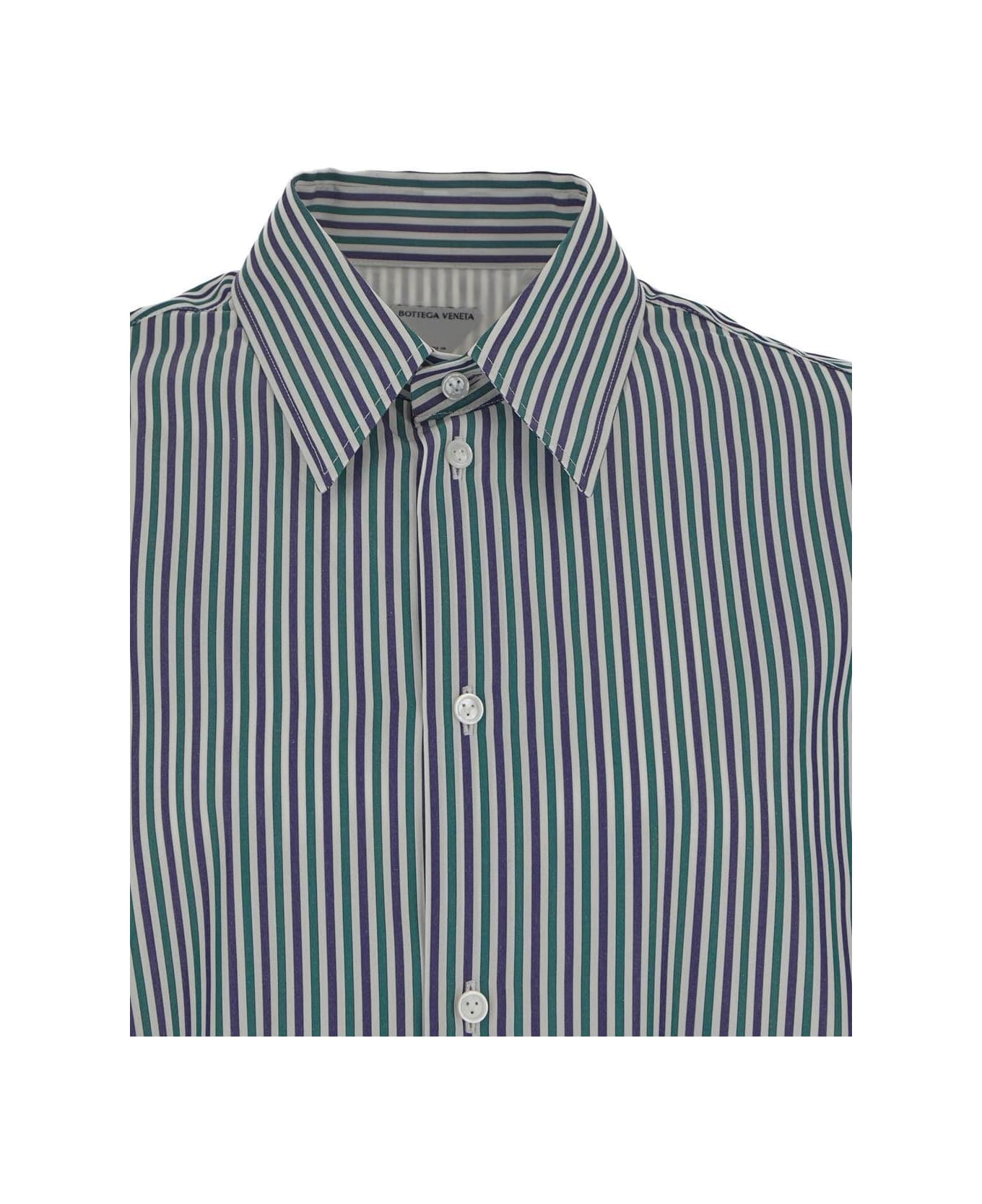 Bottega Veneta Striped Cotton Shirt - MULTICOLOR