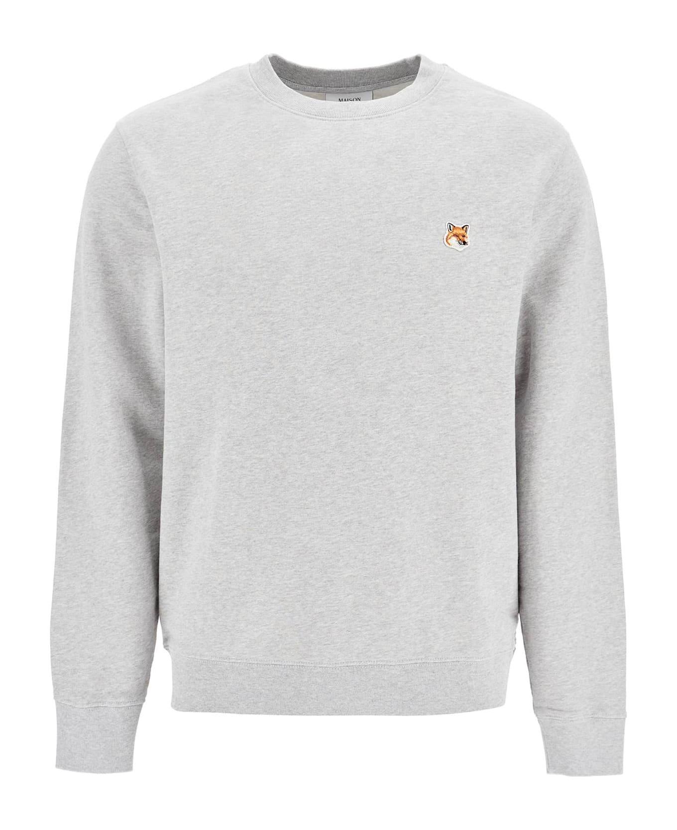 Maison Kitsuné 'fox Head Patch Sweatshirt With - LIGHT GREY MELANGE (Grey)