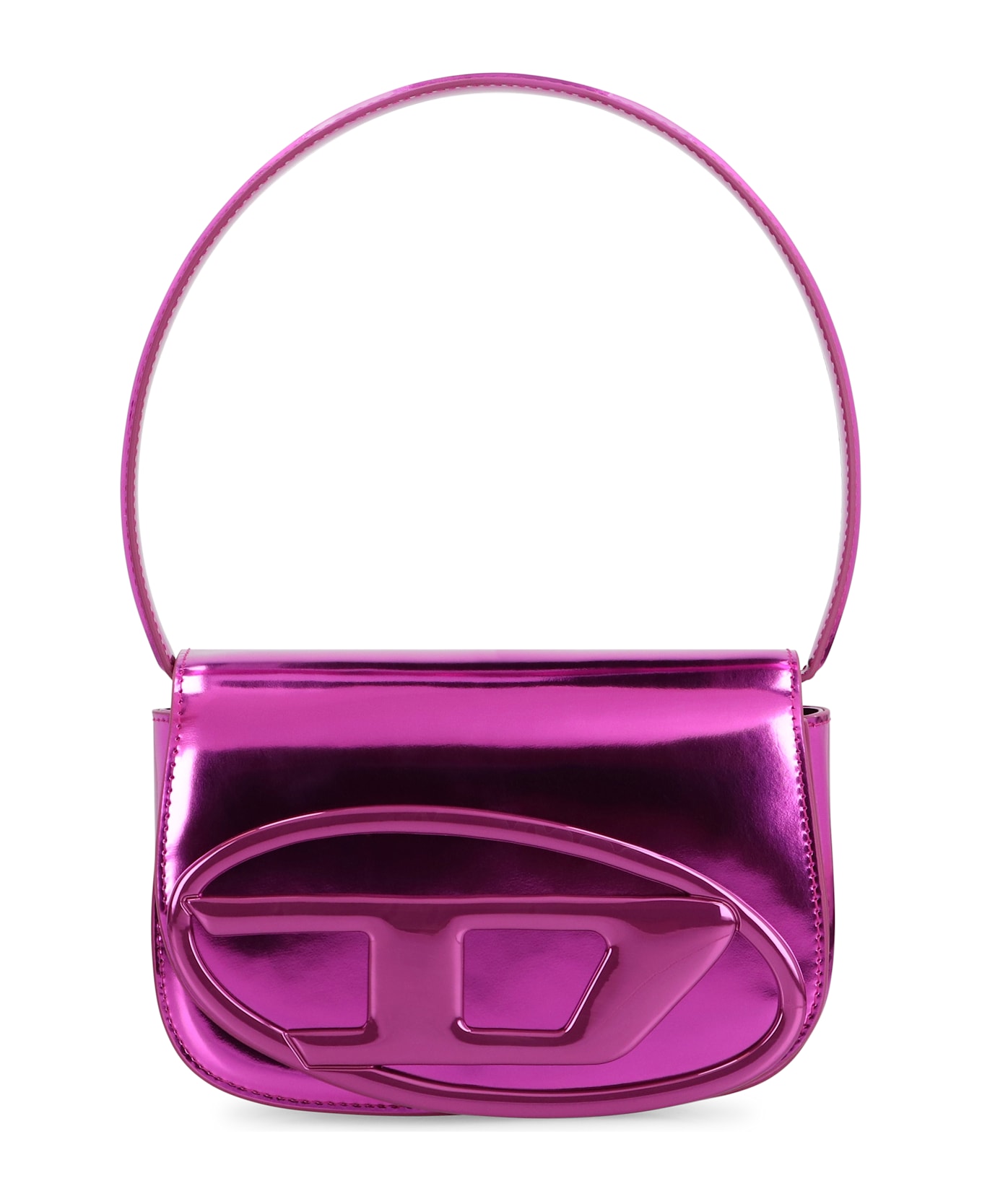 Diesel 1dr Leather Shoulder Bag - Fuchsia