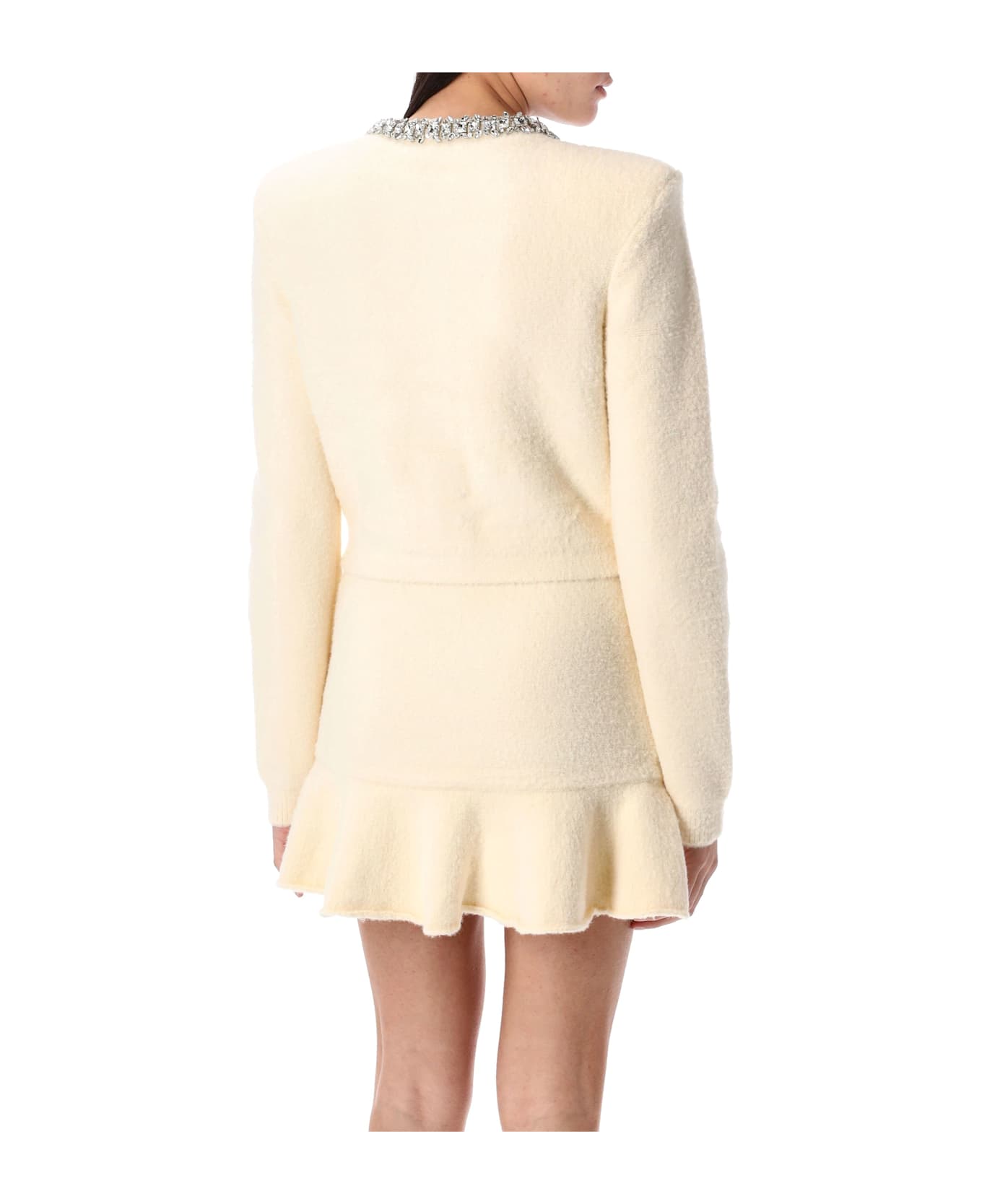 self-portrait Soft Knit Cardigan - Cream