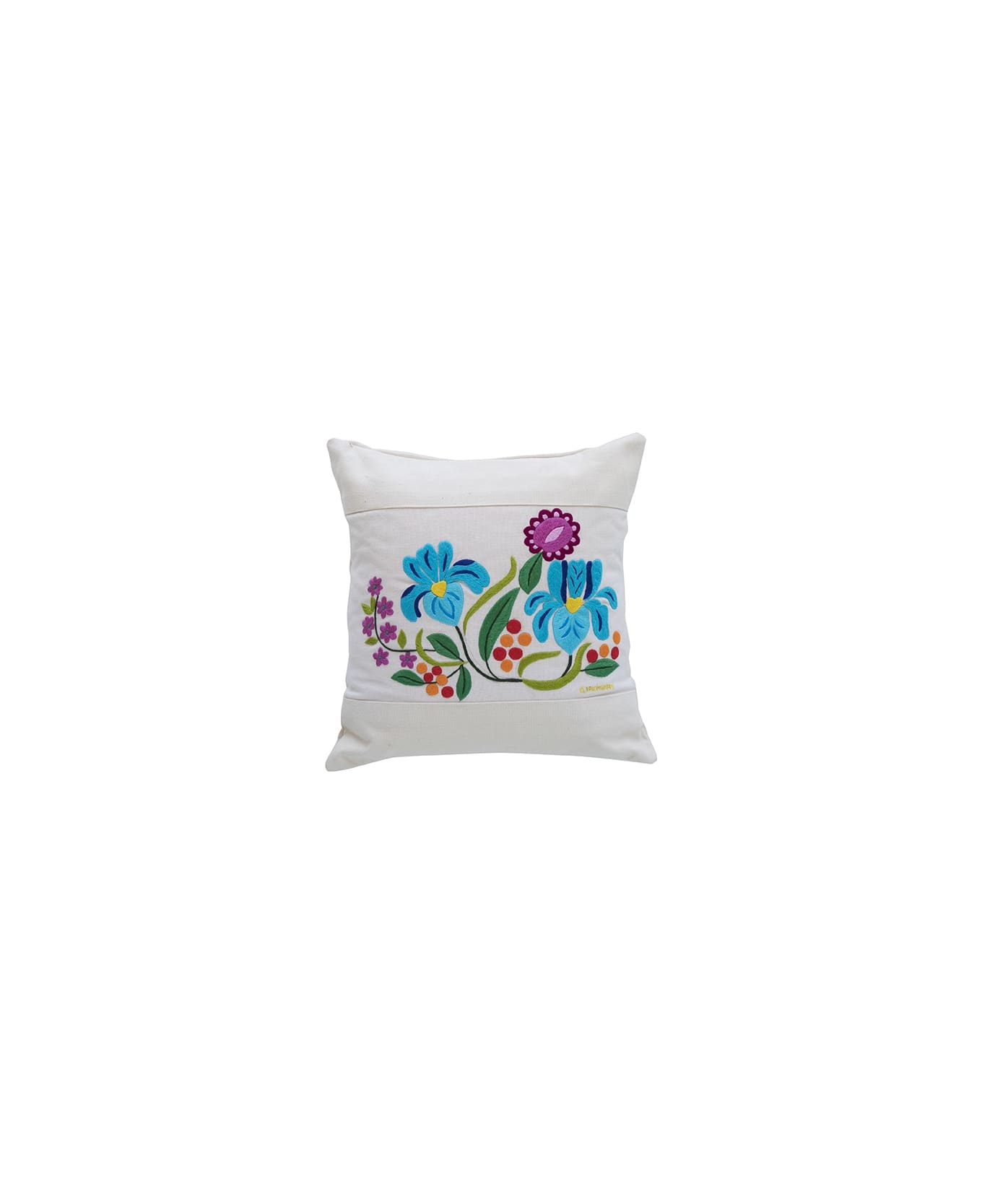 Le Botteghe su Gologone Cushions Embroidered 50x50 Cm - White クッション