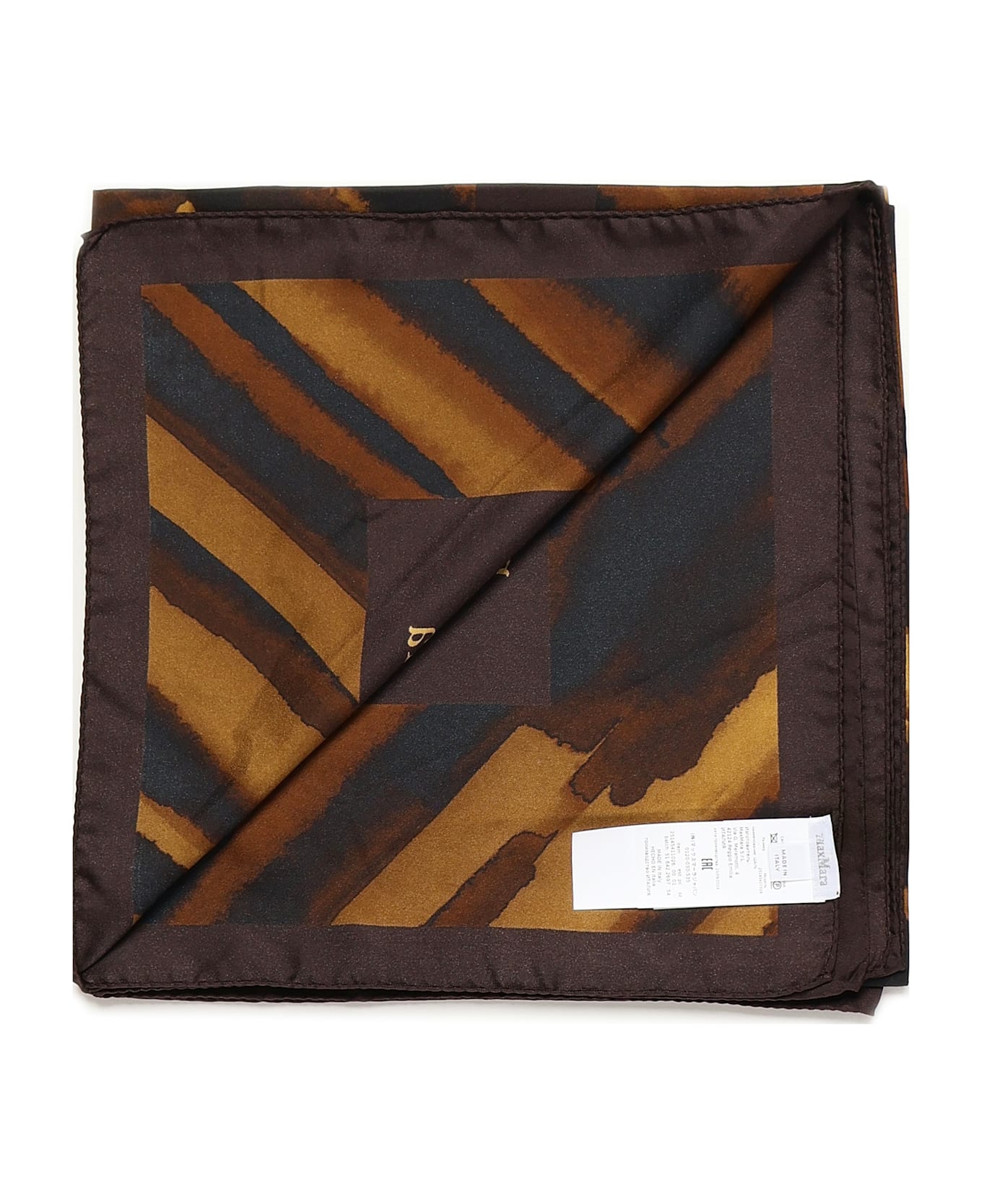 Max Mara Selim Printed Silk Shawl - Camel