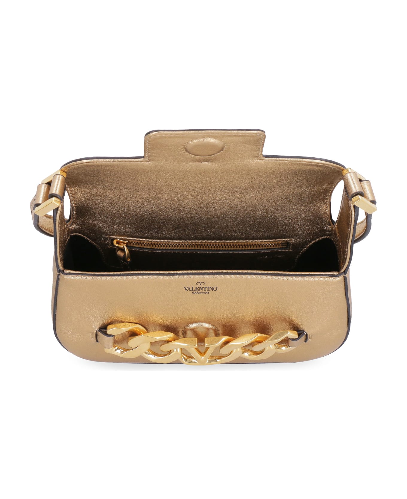 Valentino Garavani Leather Shoulder Bag - Gold