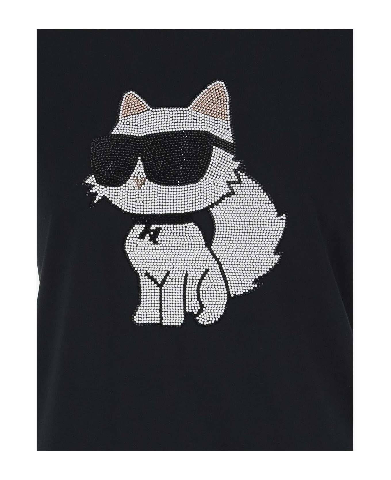 Karl Lagerfeld Cotton T-shirt With Print - Black