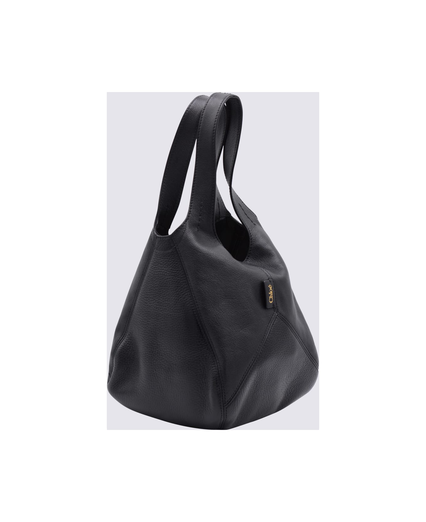 Chloé Black Leather Balloon Small Tote - Black