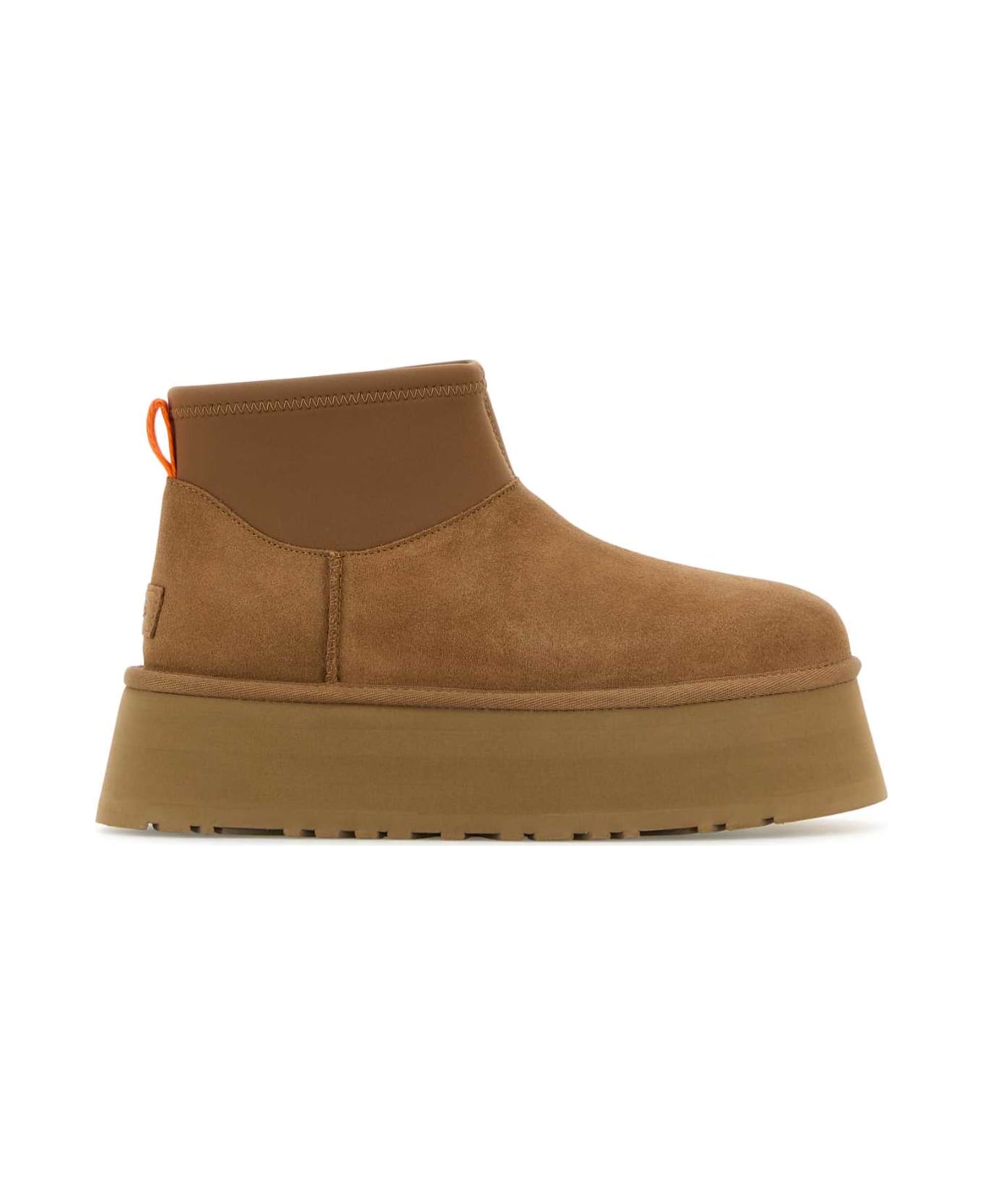 UGG Camel Suede Mini Dipper Ankle Boots - CHESTNUT