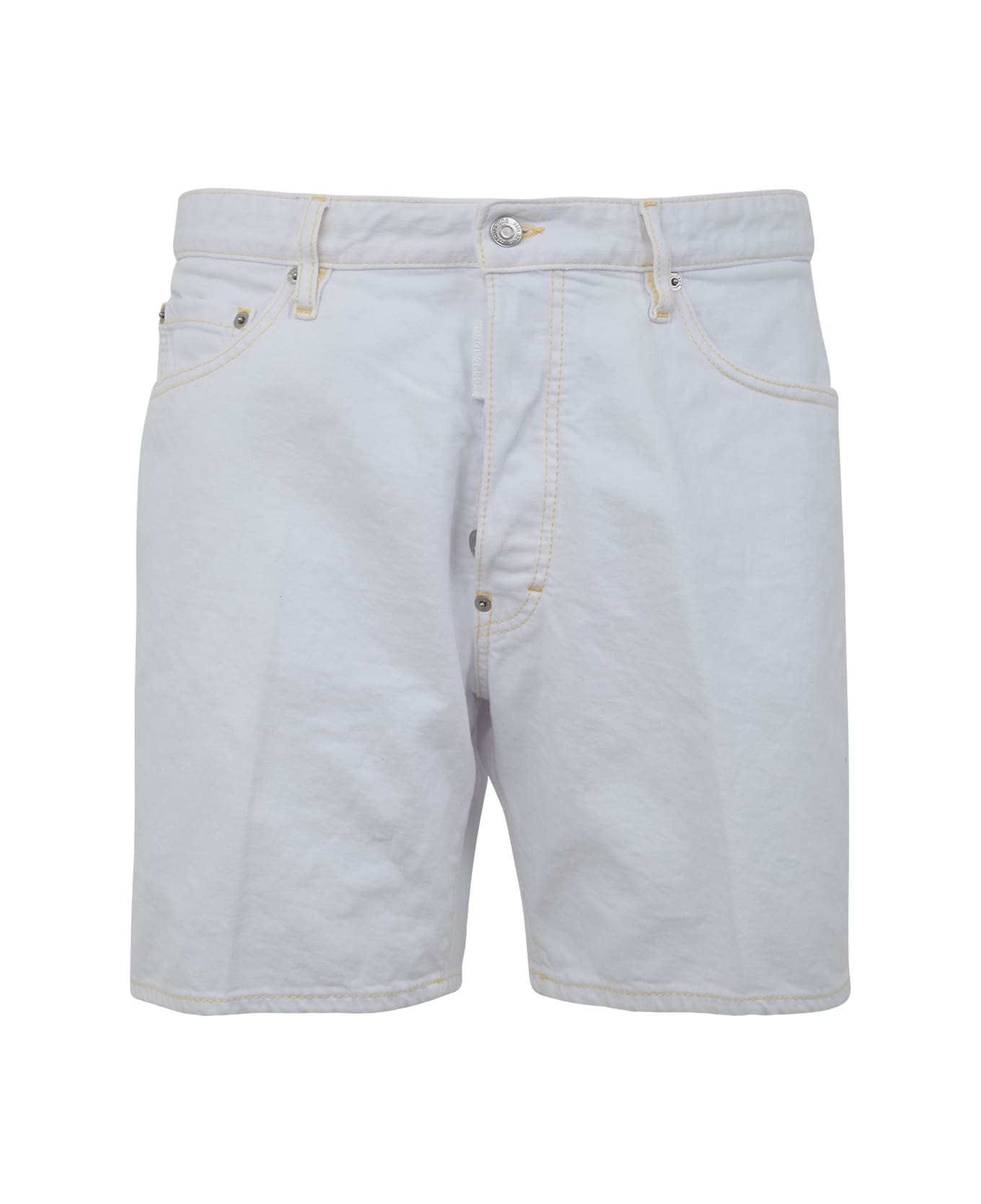 Dsquared2 Bermuda Shorts In Denim - White