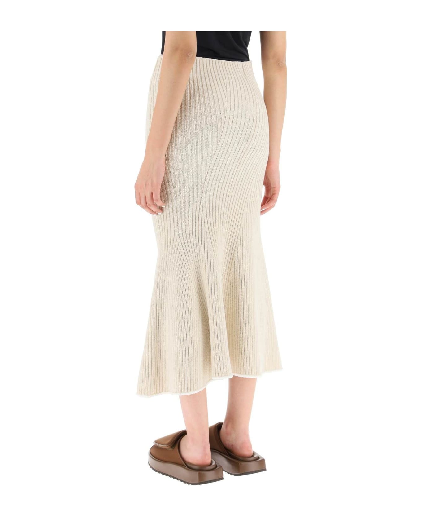 Moncler Knit Midi Skirt - Beige