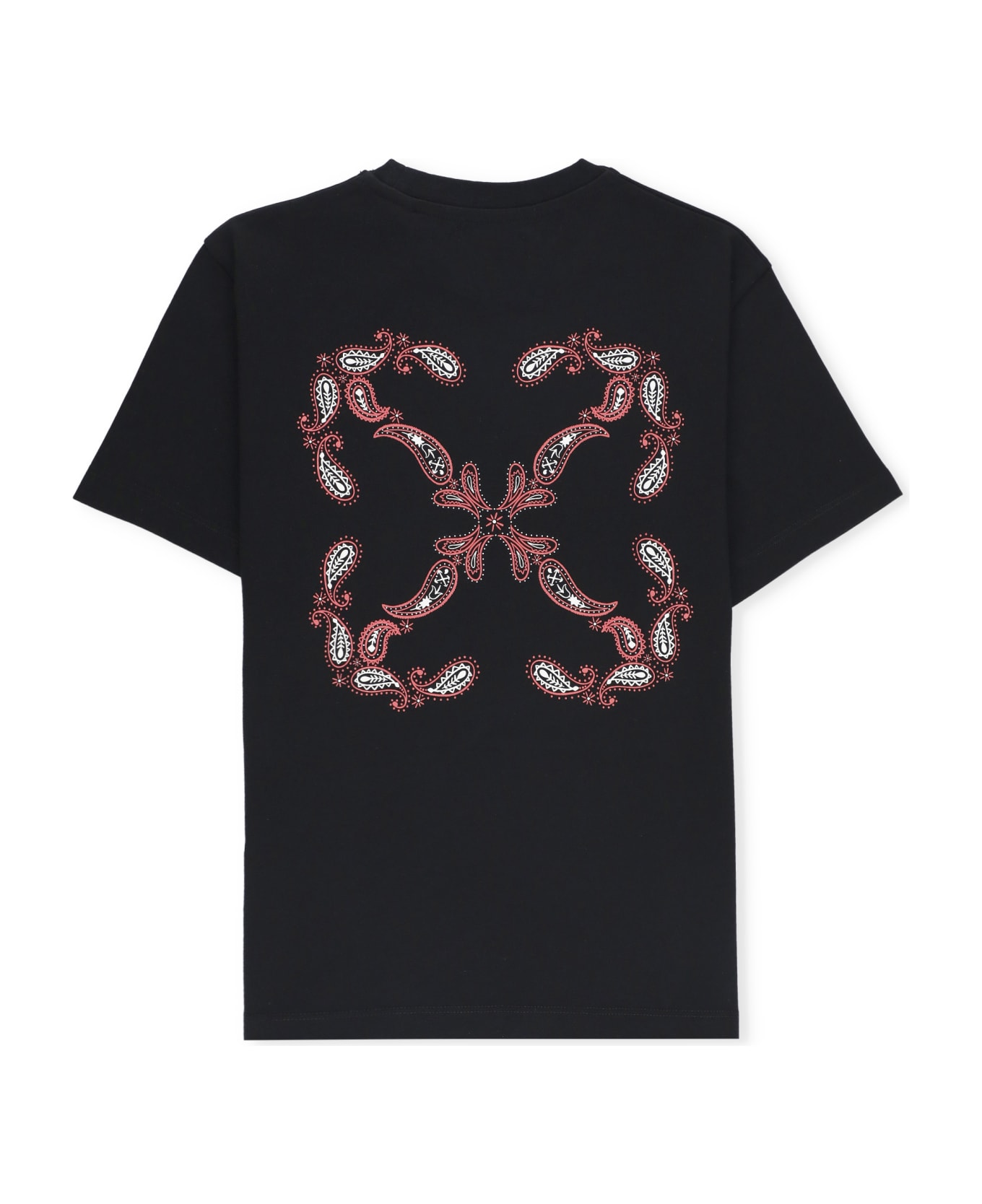 Off-White T-shirt With Print - Black