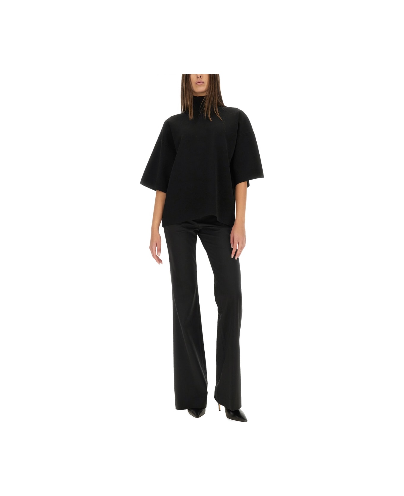 Theory Turtleneck Top - BLACK