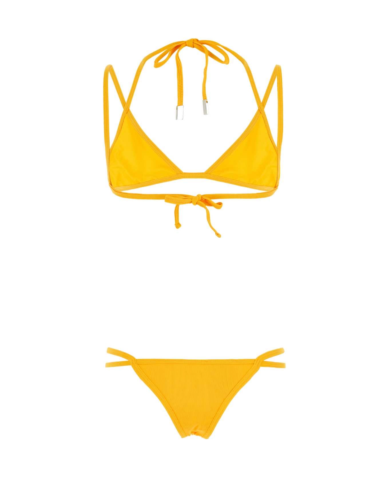 The Attico Yellow Stretch Nylon Bikini - 032