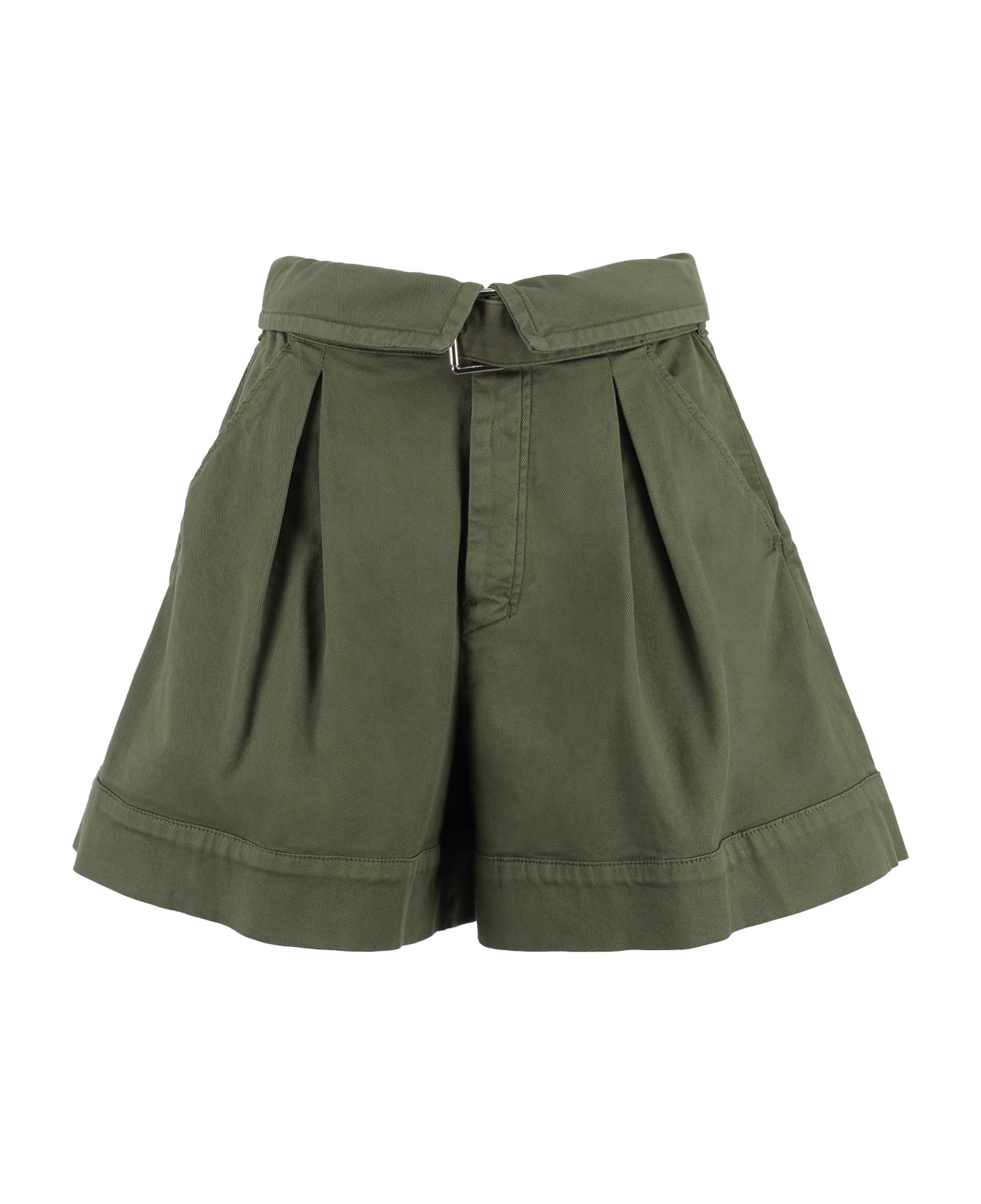 Pinko Judo Roll-up Cuffed Denim Shorts - green ショートパンツ