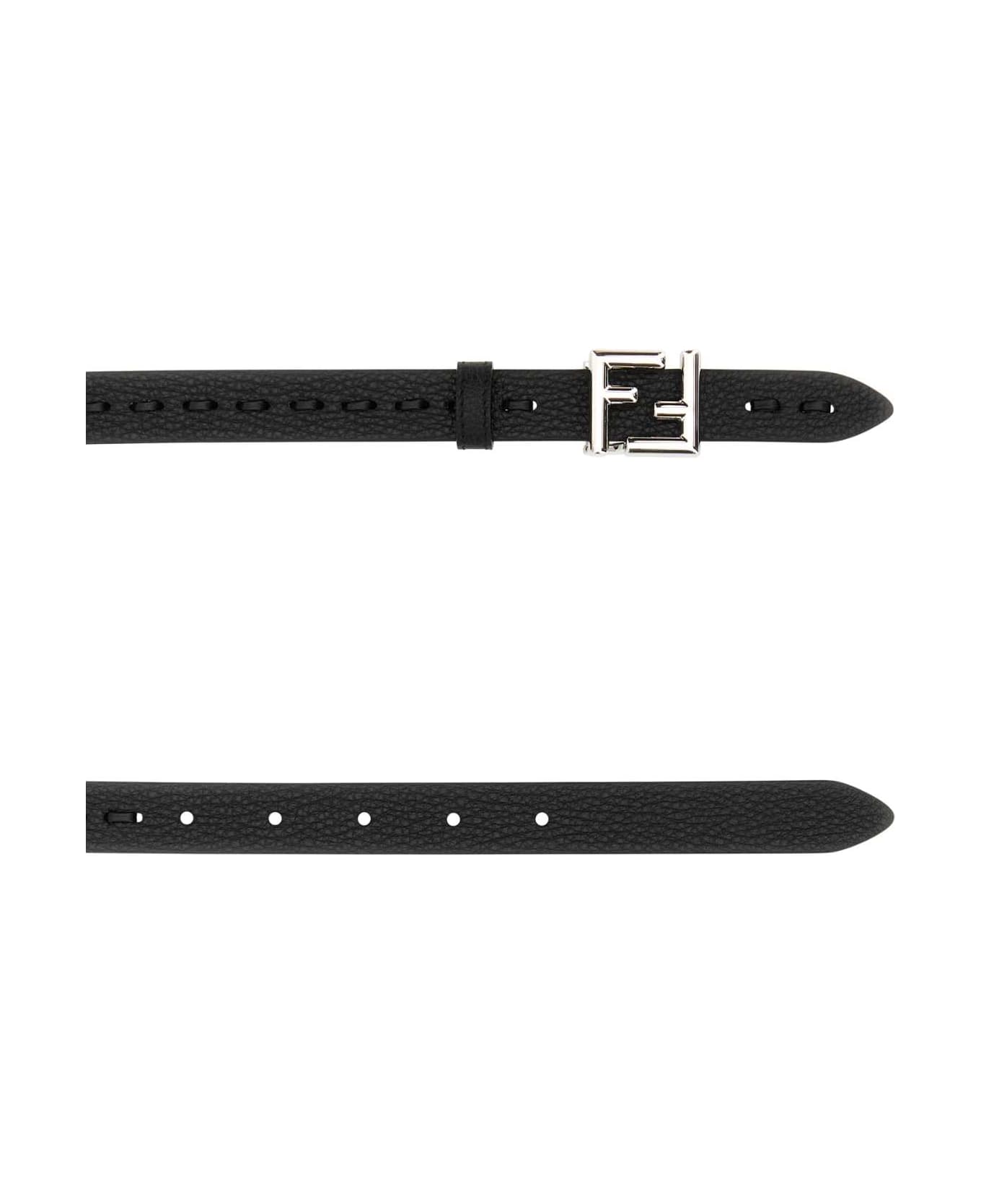 Fendi Black Leather Belt - NERO