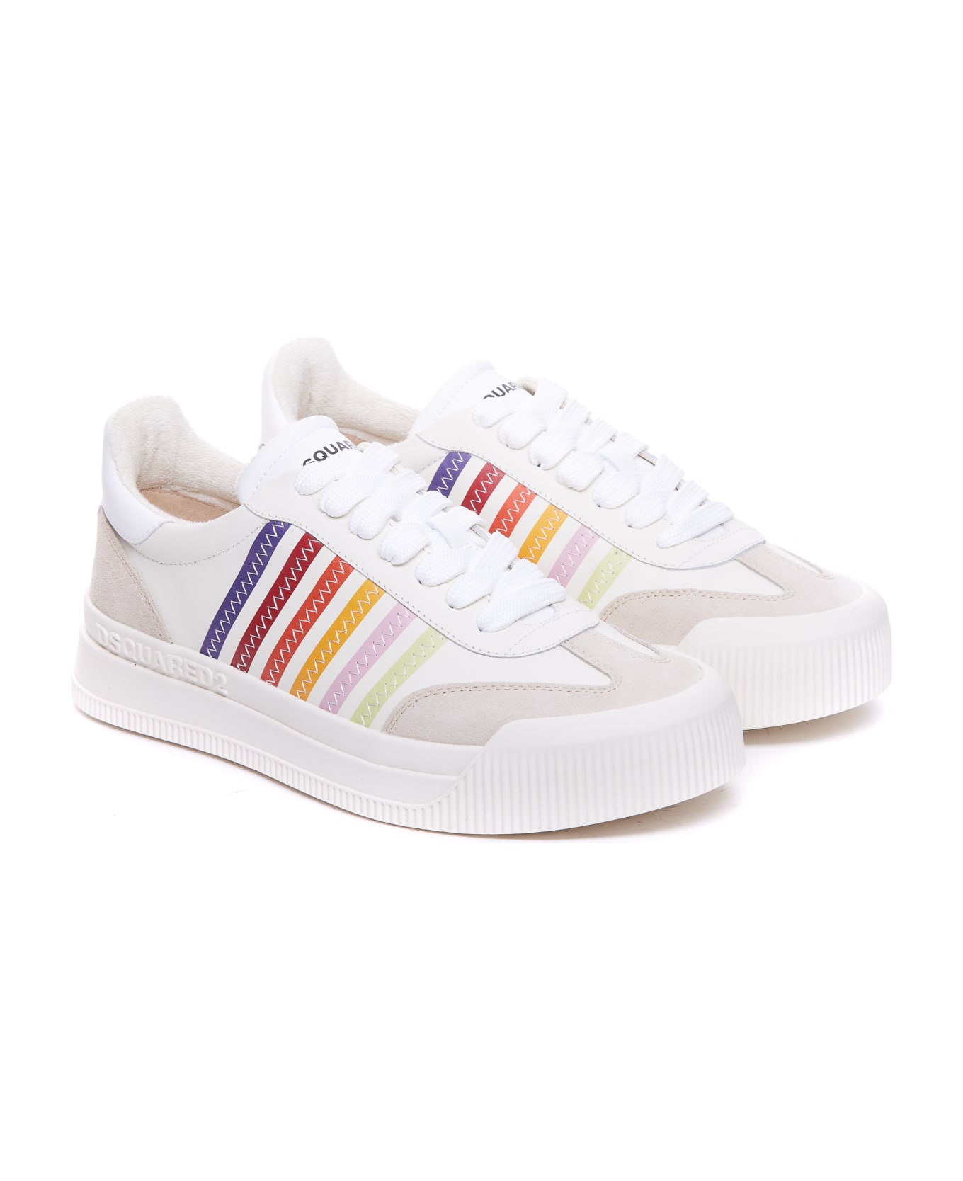 Dsquared2 New Jersey Lace-up Low Top Sneakers - Beige/multicolore スニーカー