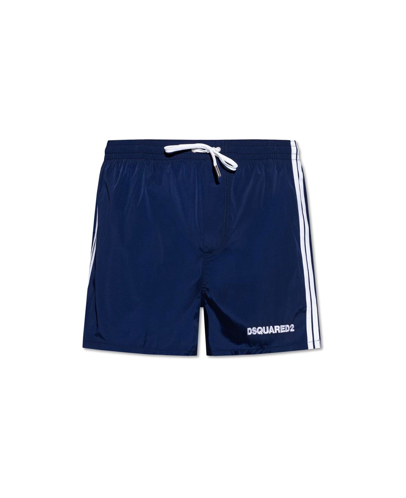 Dsquared2 Logo-embroidered Drawstring Swim Shorts - Blue