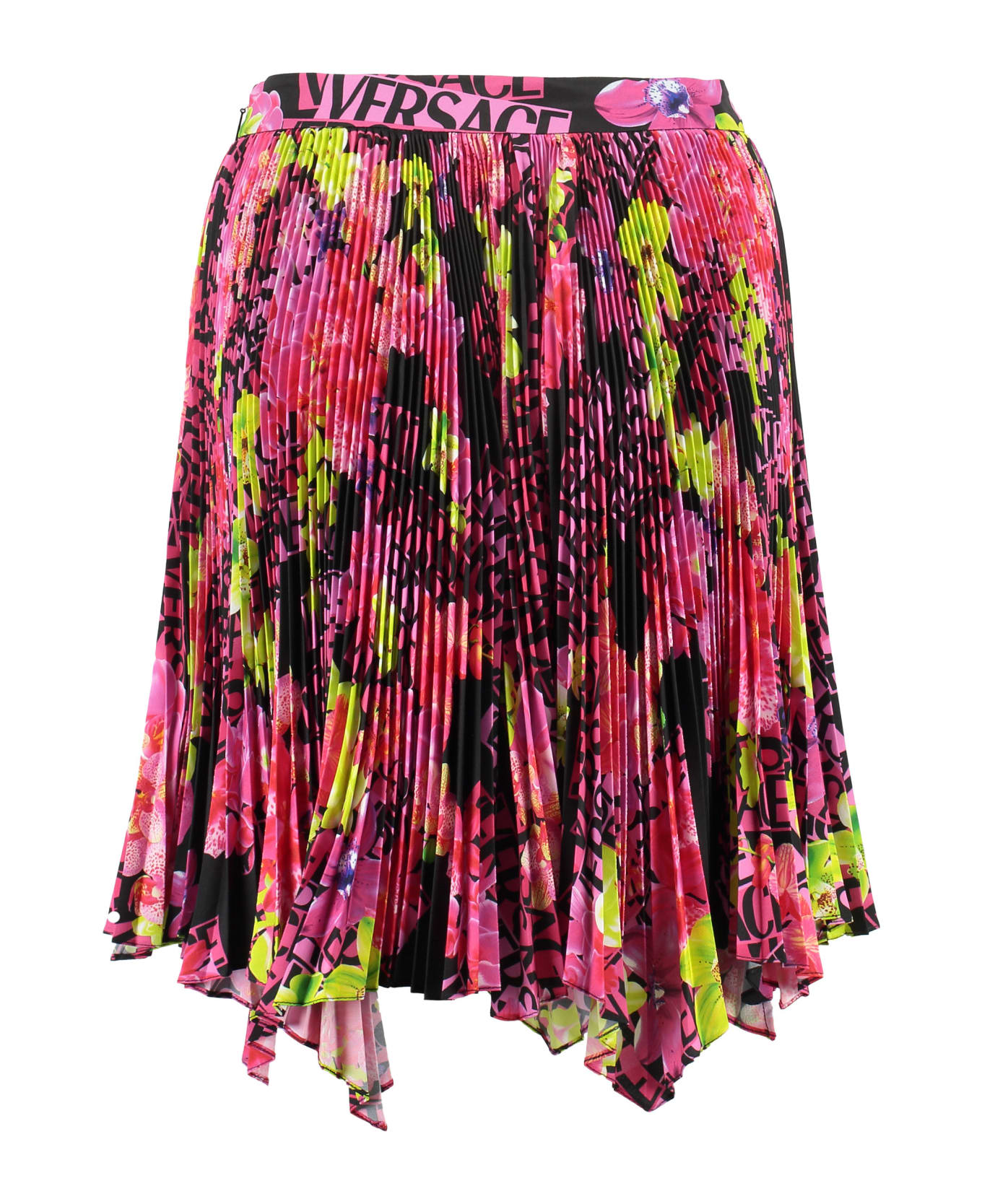 Versace Printed Pleated Skirt - PINK