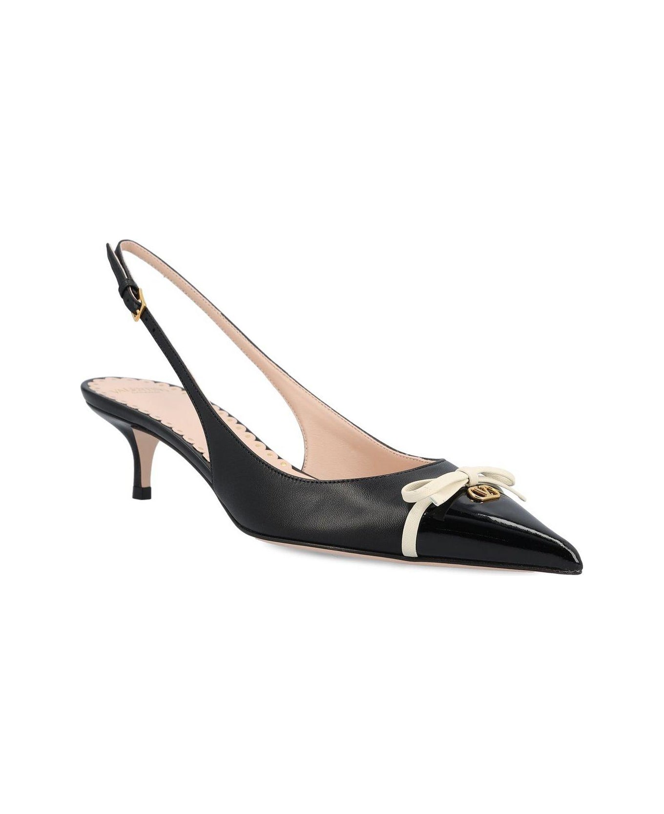 Bow Detailed Slingback Pumps - Thumbnail 3