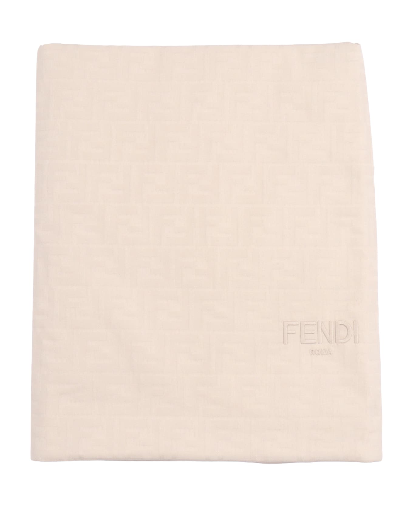 Fendi Ff Cotton Blanket - BEIGE