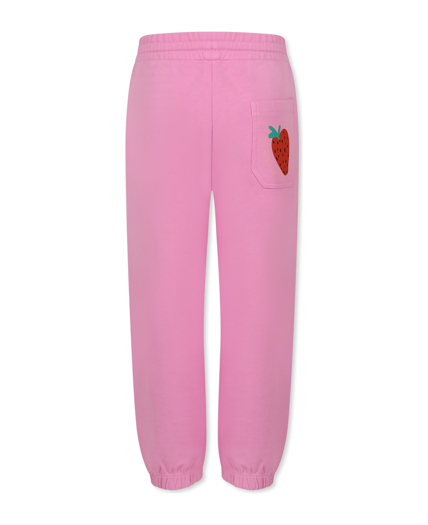 Stella McCartney Kids Pink Trousers For Girl With Strawberry - Pink