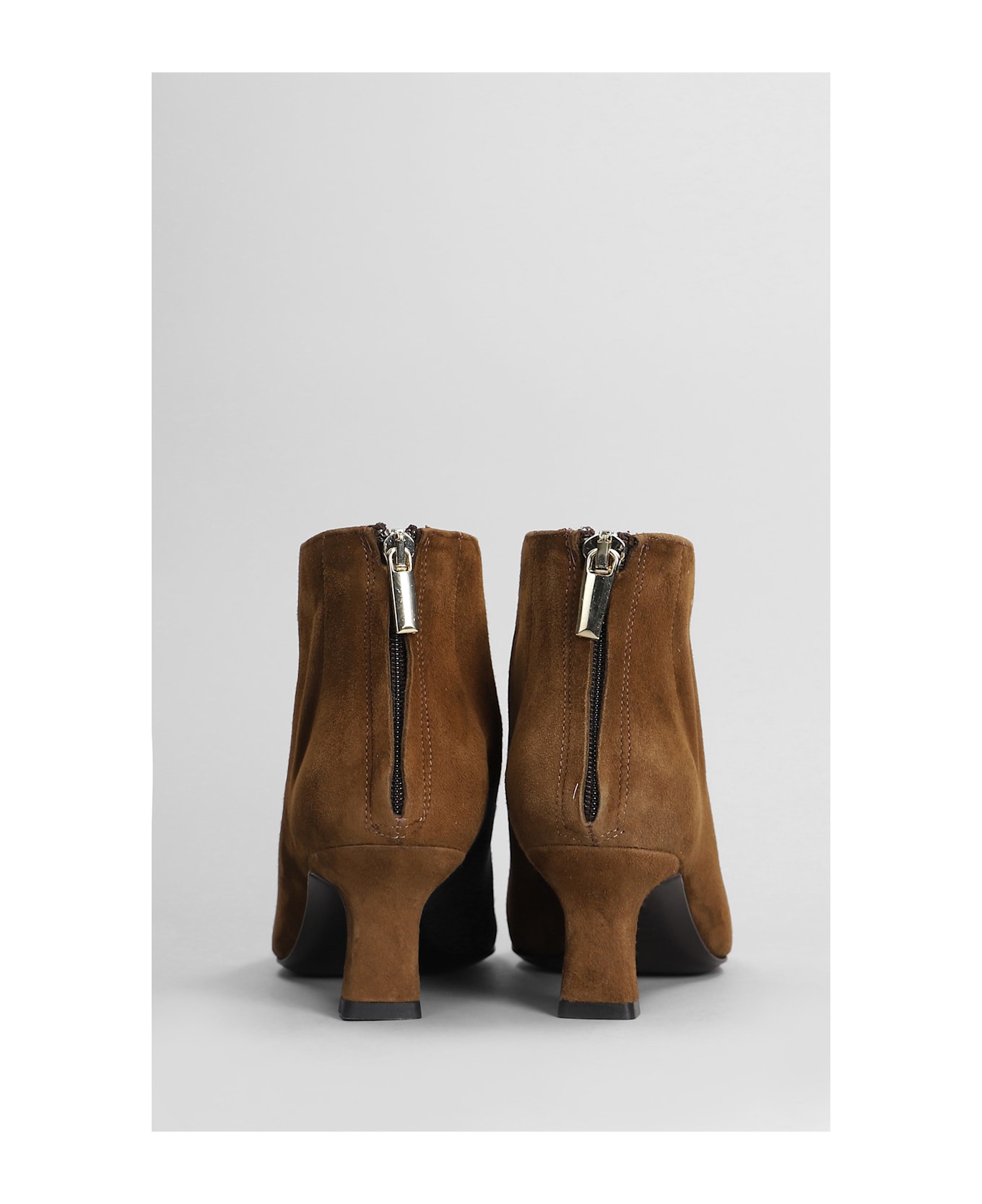 Julie Dee Texan Ankle Boots In Brown Suede - brown