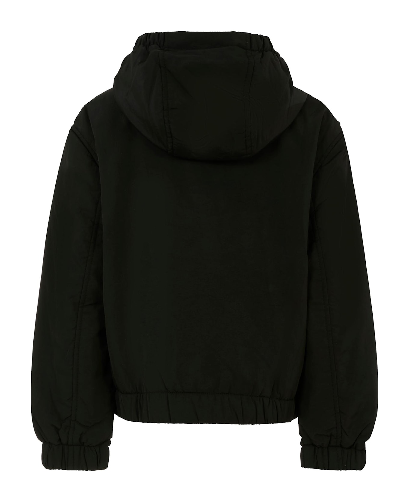 Calvin Klein Black Windbreaker Jacket For Kids With Logo - Black
