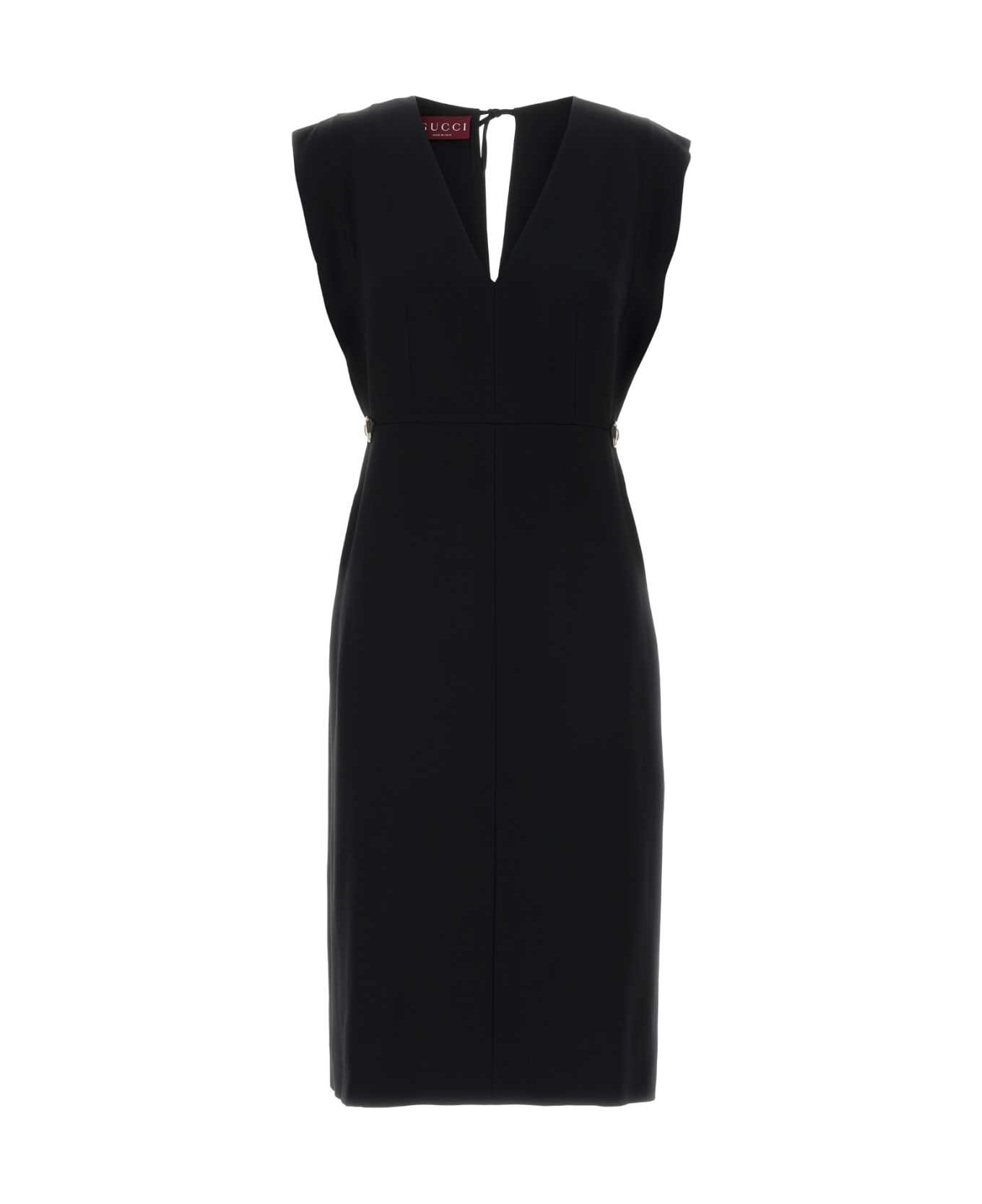 Gucci Black Crepe Dress - Black